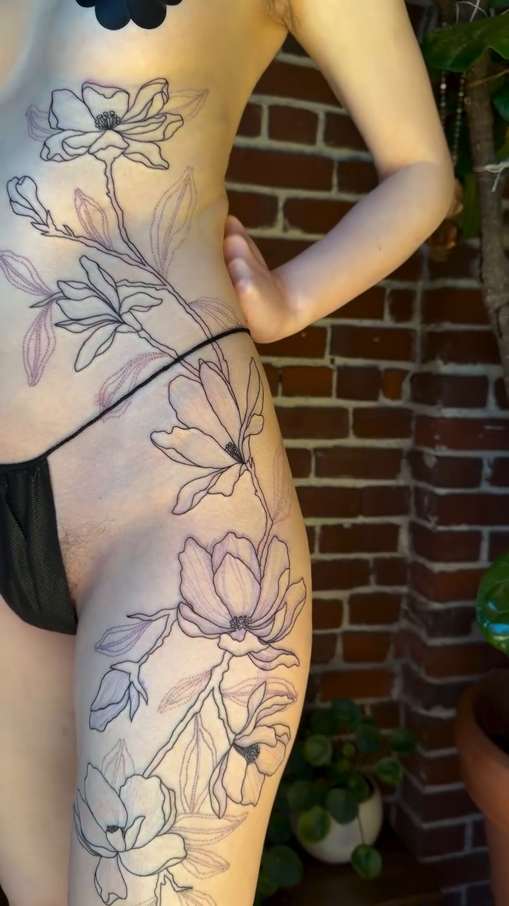 Tattoo by @ratqueenink — fine_line, black_and_grey