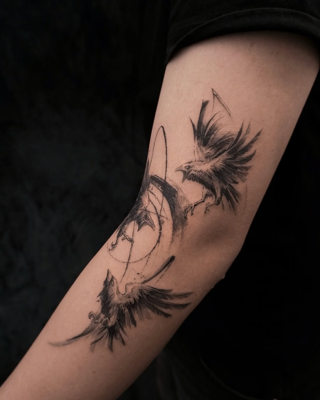 Tattoo by @maru.tattooist — black_and_grey