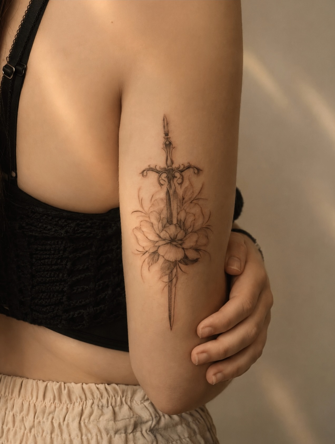 Tattoo by @heoyeon__tattoo — black_and_grey