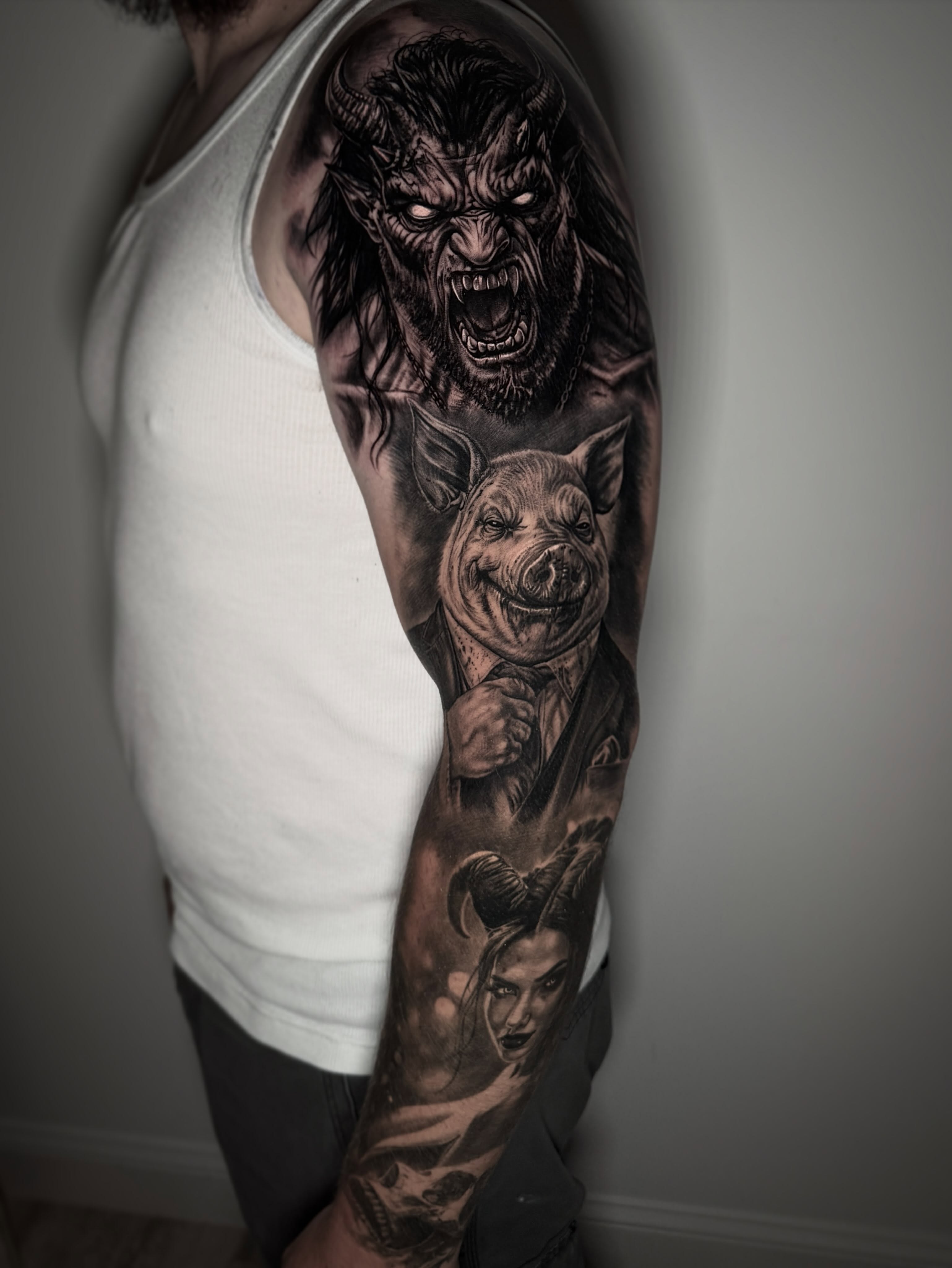 Tattoo by @thomasj_ink — black_and_grey, realism
