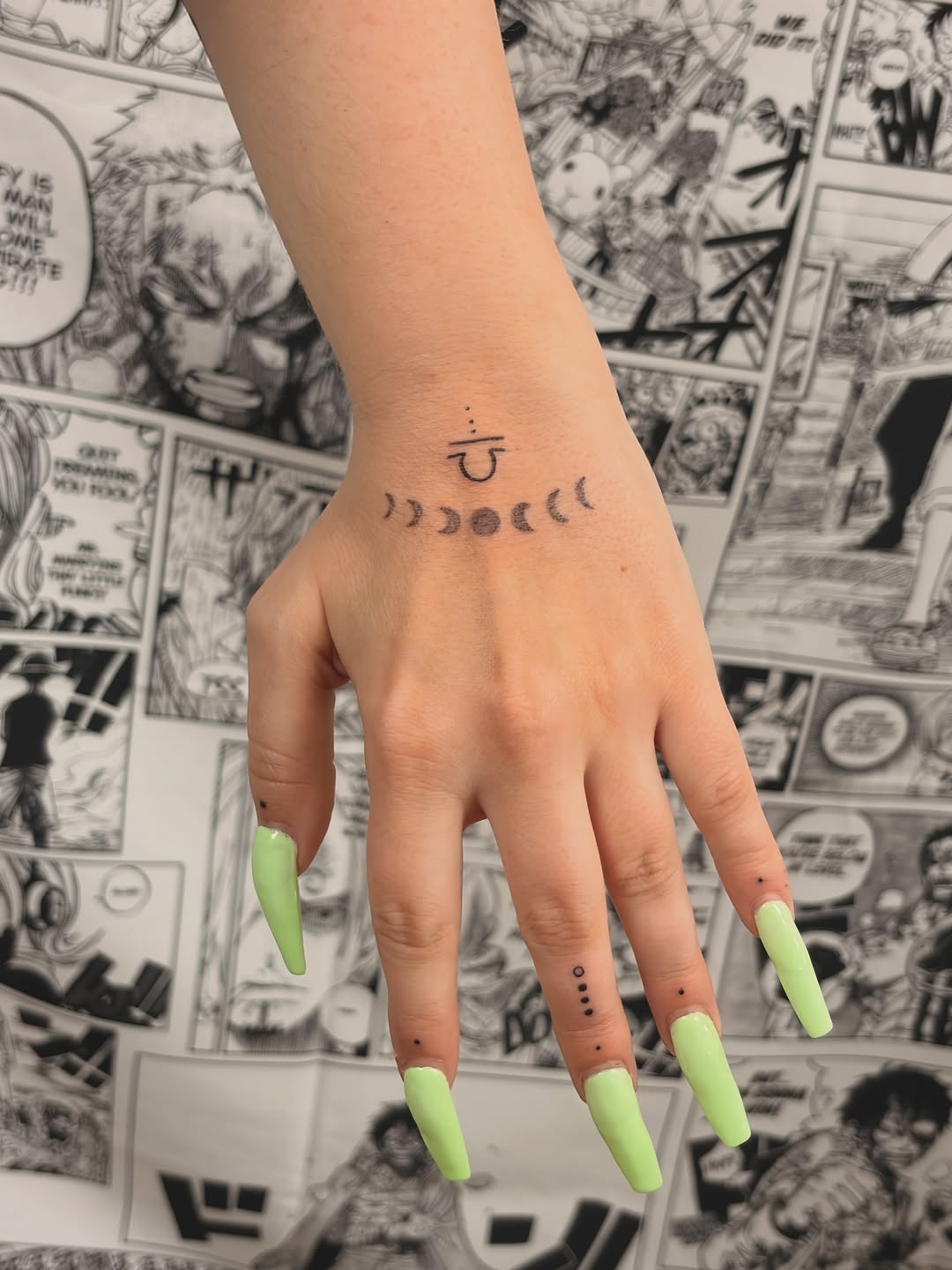 Libra zodiac sign and moon phases ornamental tattoo by Chris, Cleveland, Ohio