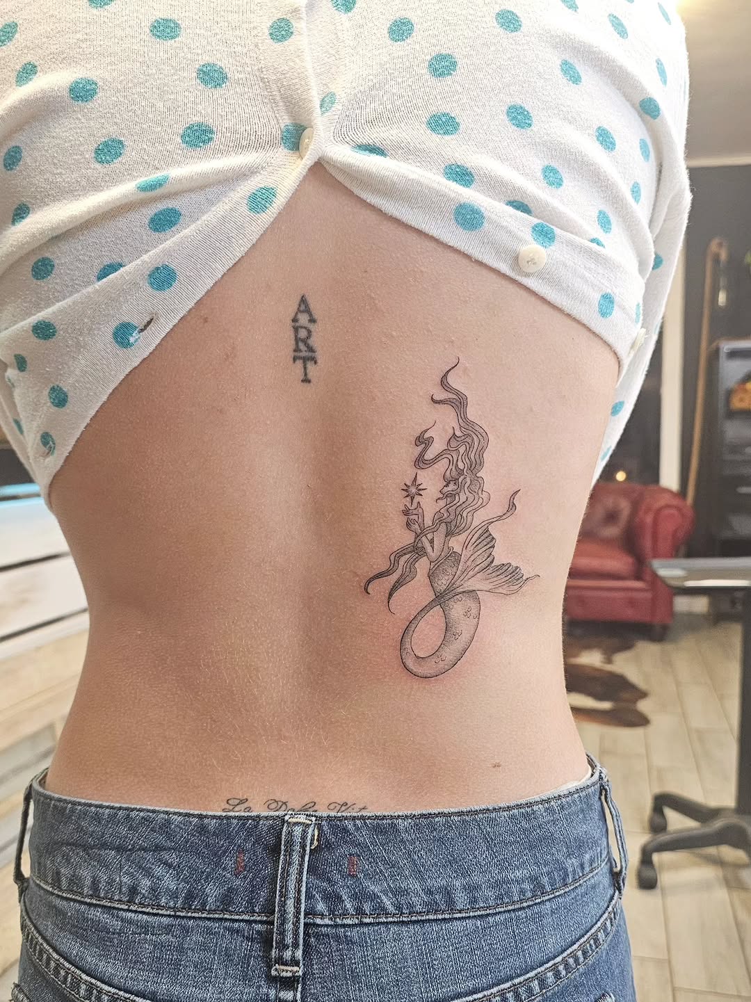 Tattoo by @caseyjo.tattoos — fine_line, lettering_script