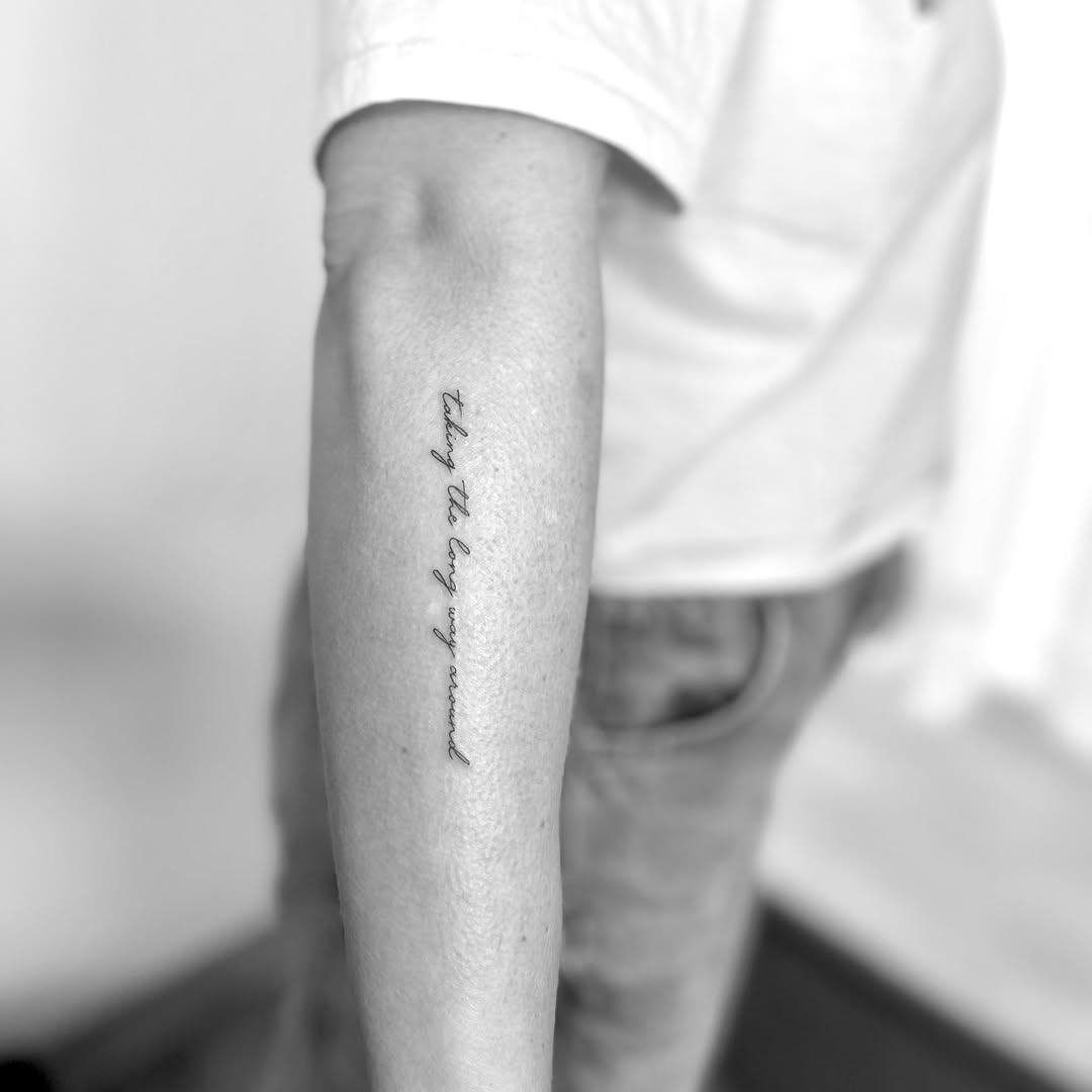 Tattoo by @littleinkliv — lettering_script, fine_line