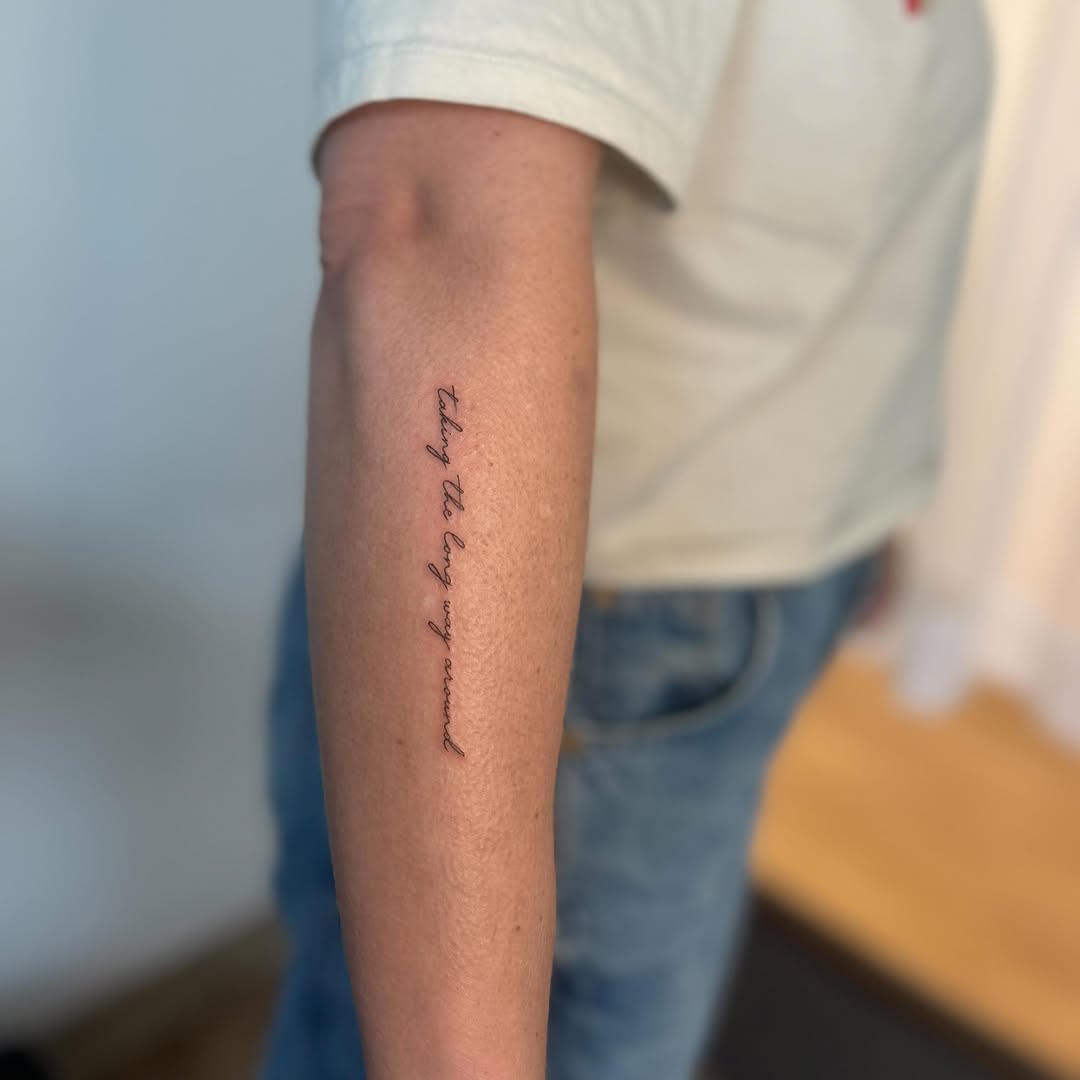 Tattoo by @littleinkliv — fine_line, lettering_script