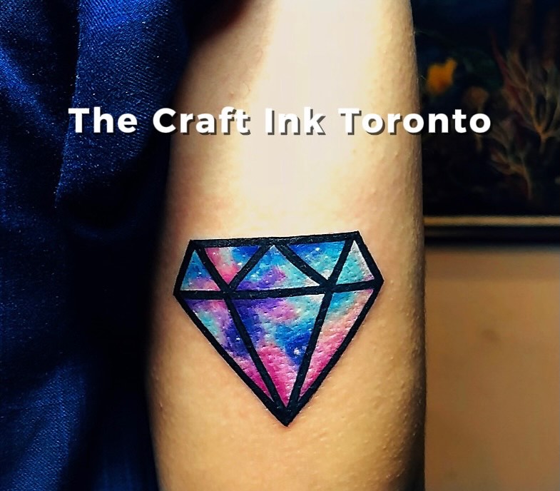 Tattoo by @thecraftinktoronto — geometric, watercolor