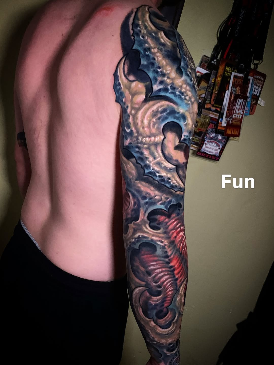 Tattoo by @tymcewen โ dark_realism, trash_polka