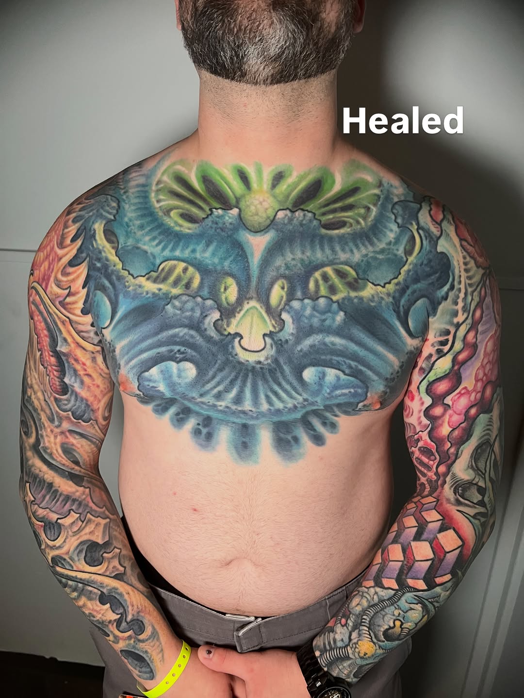 Tattoo by @tymcewen โ dark_realism, trash_polka
