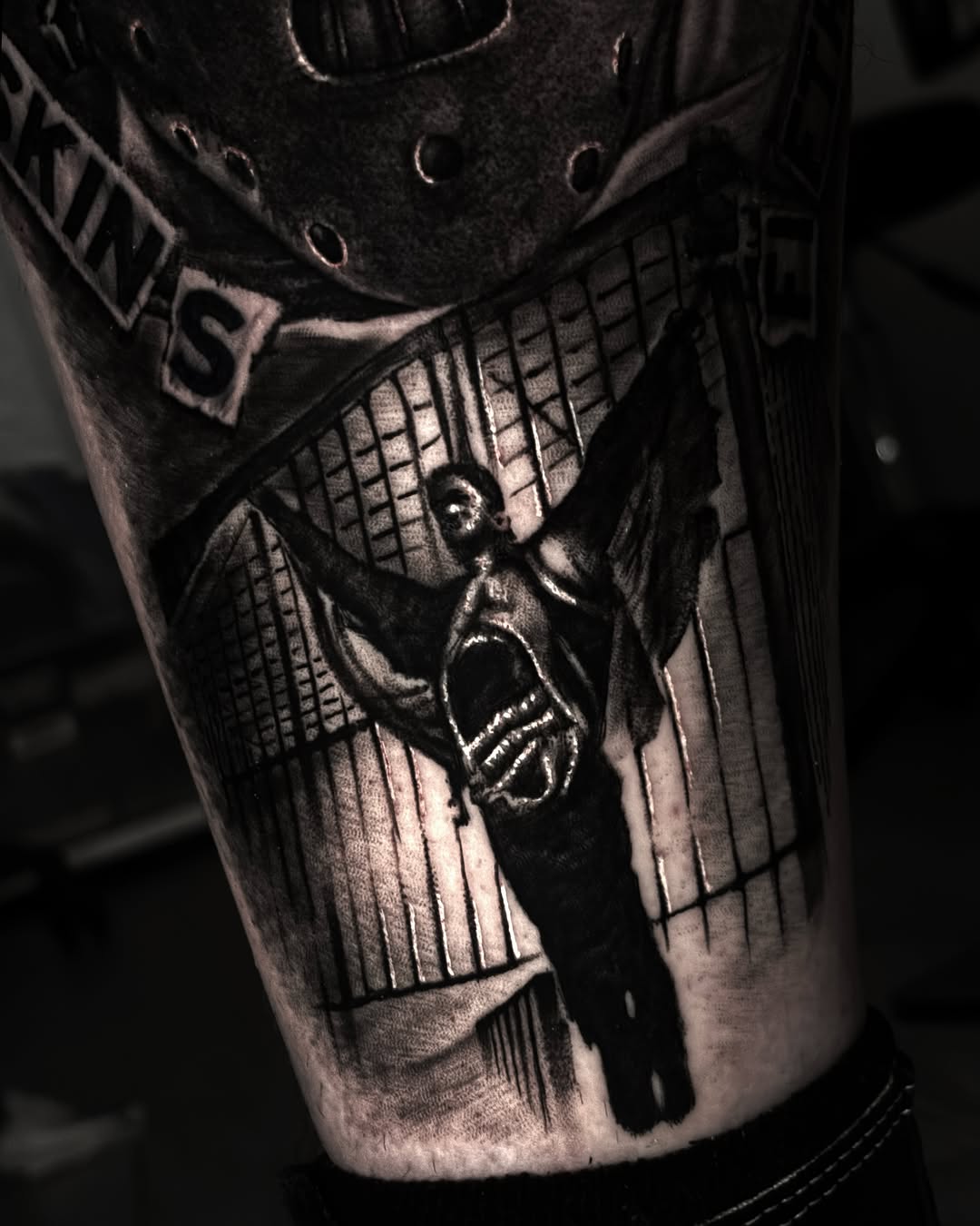 Angel in cage realism tattoo on the forearm by Trev