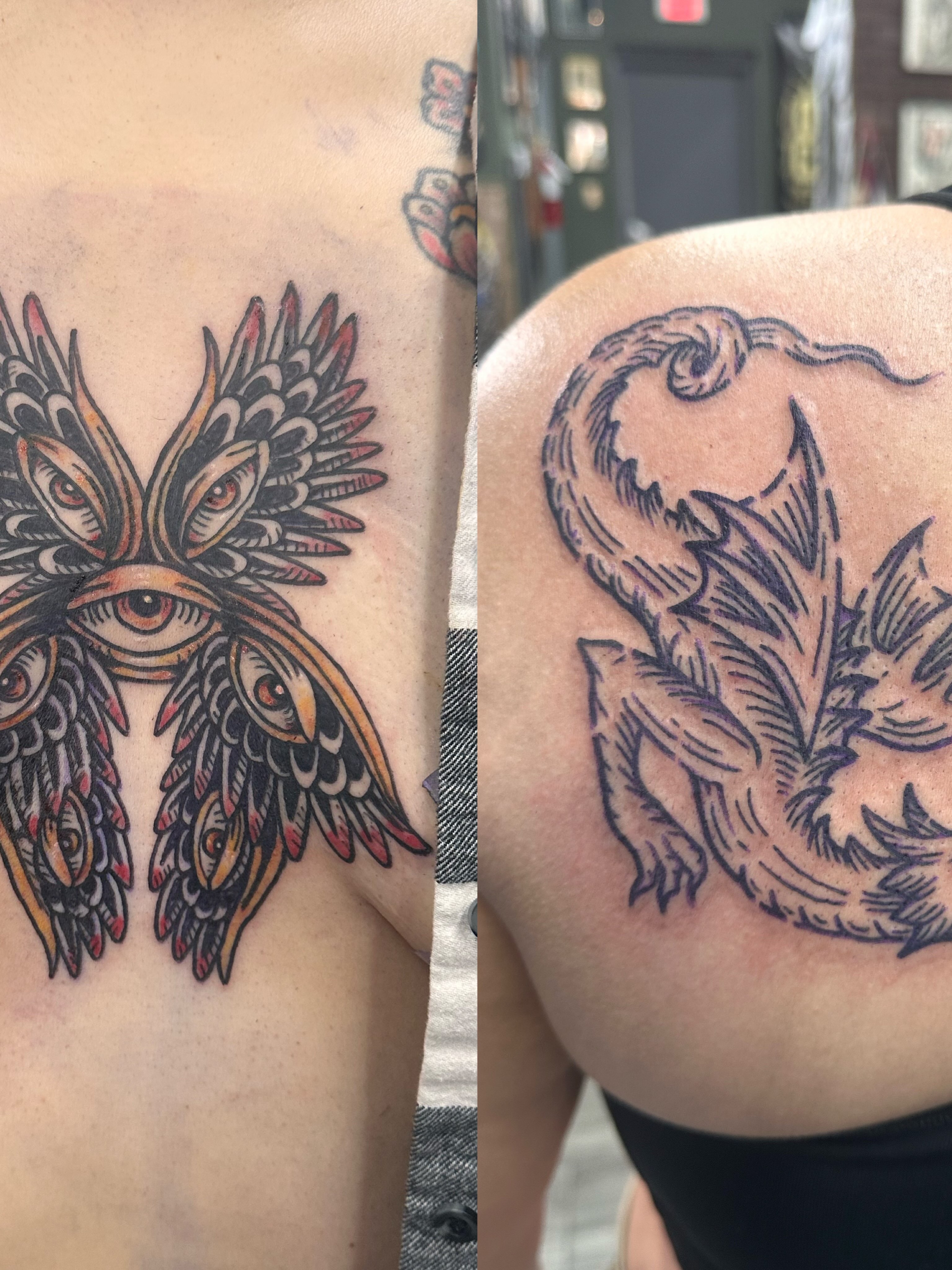 Tattoo by @katarcana β american_traditional, black_and_grey
