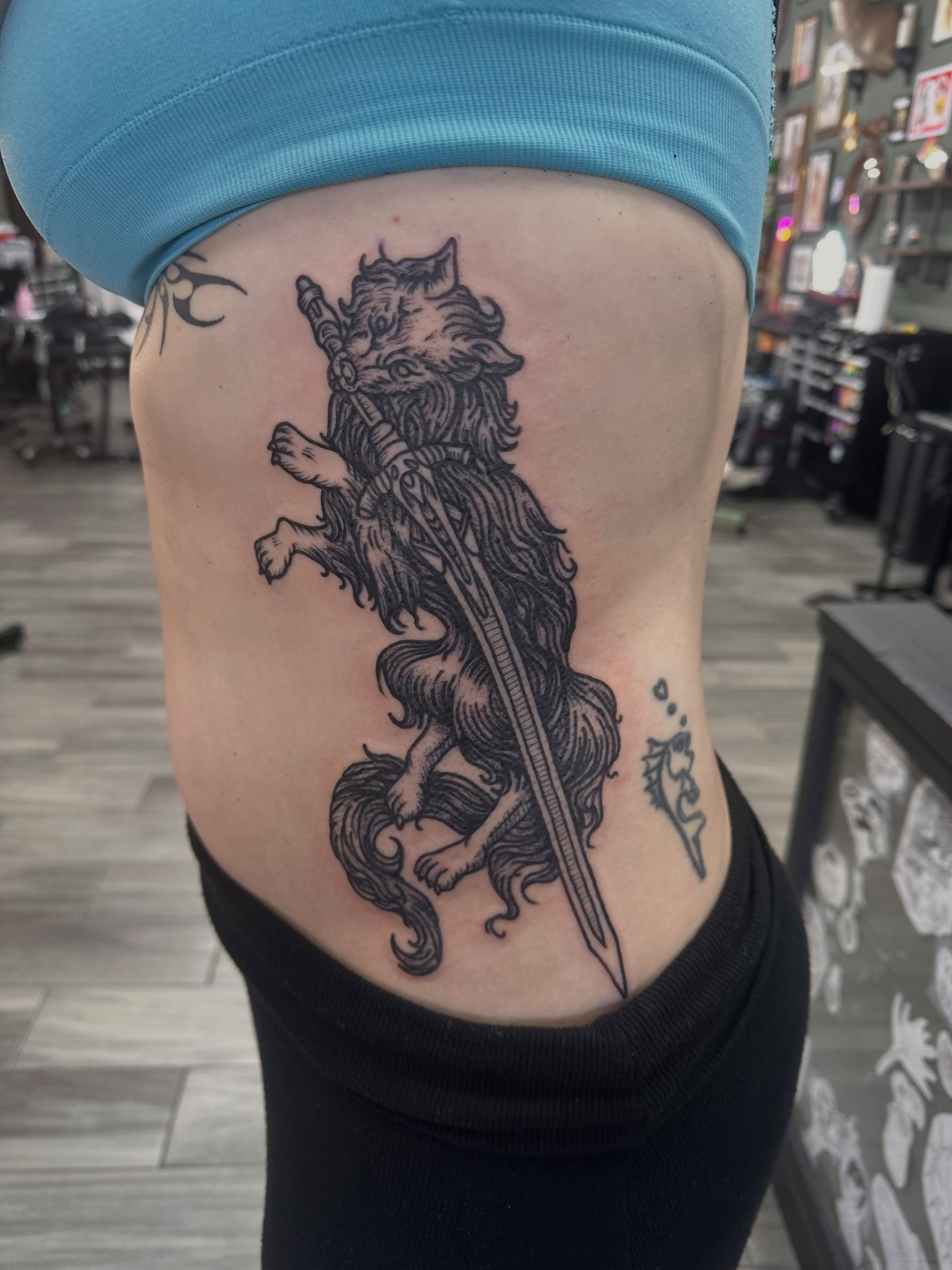 Tattoo by @katarcana β black_and_grey