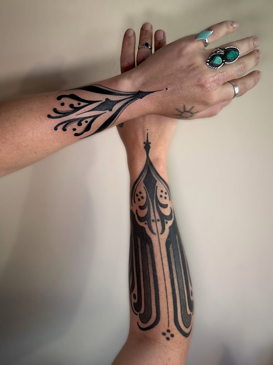 Tattoo by @tattoowitchmal — blackwork, ornamental