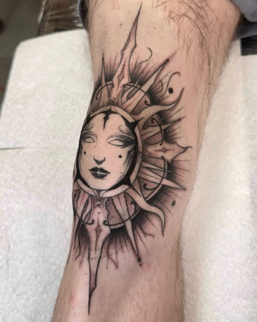 Tattoo by @jadadavistattoo — black_and_grey, dotwork