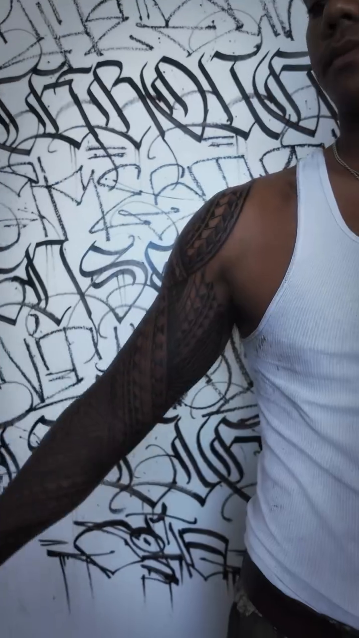 Tattoo by @desmond_tattoos — tribal, blackwork
