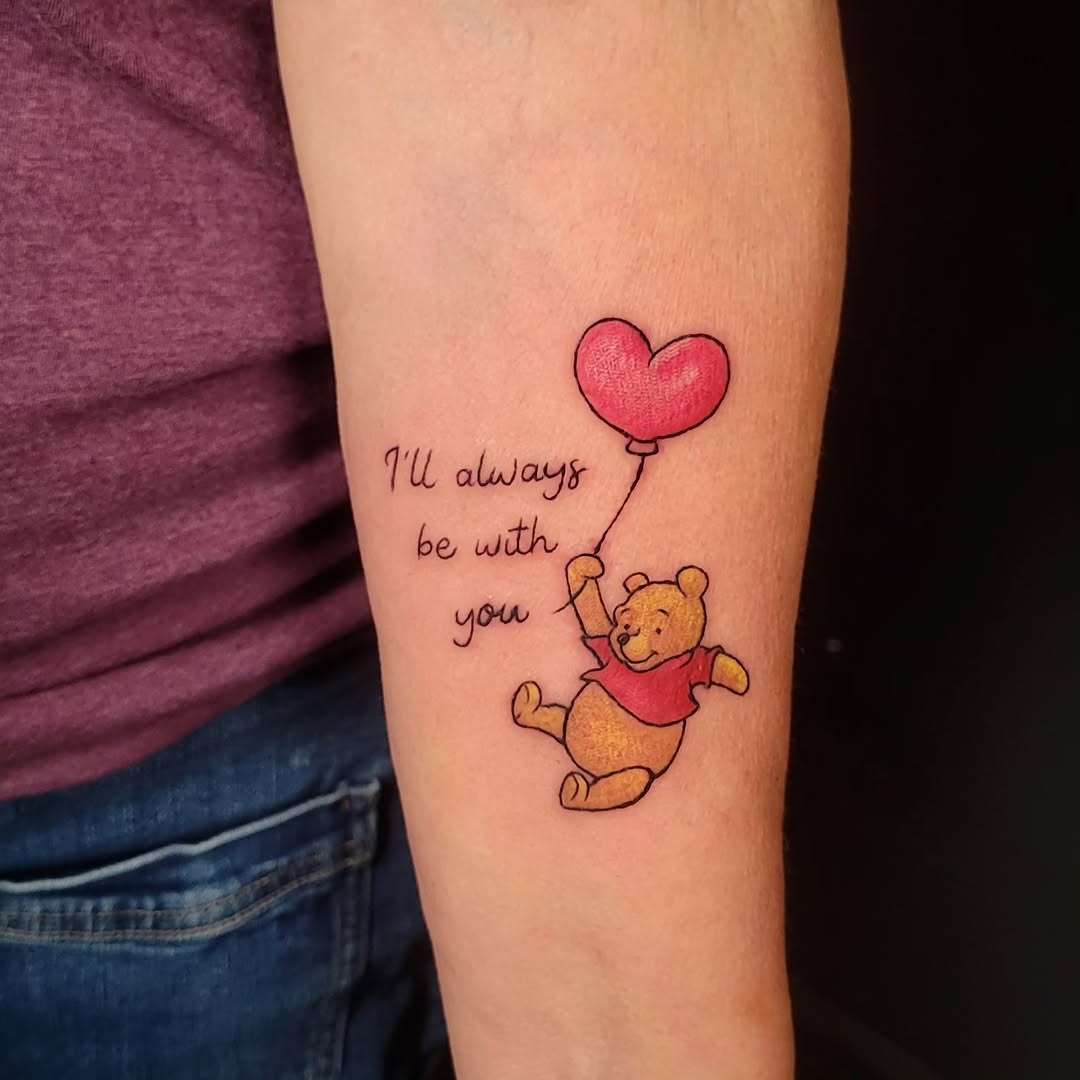 New school tattoo on the forearm by Sarah Alba