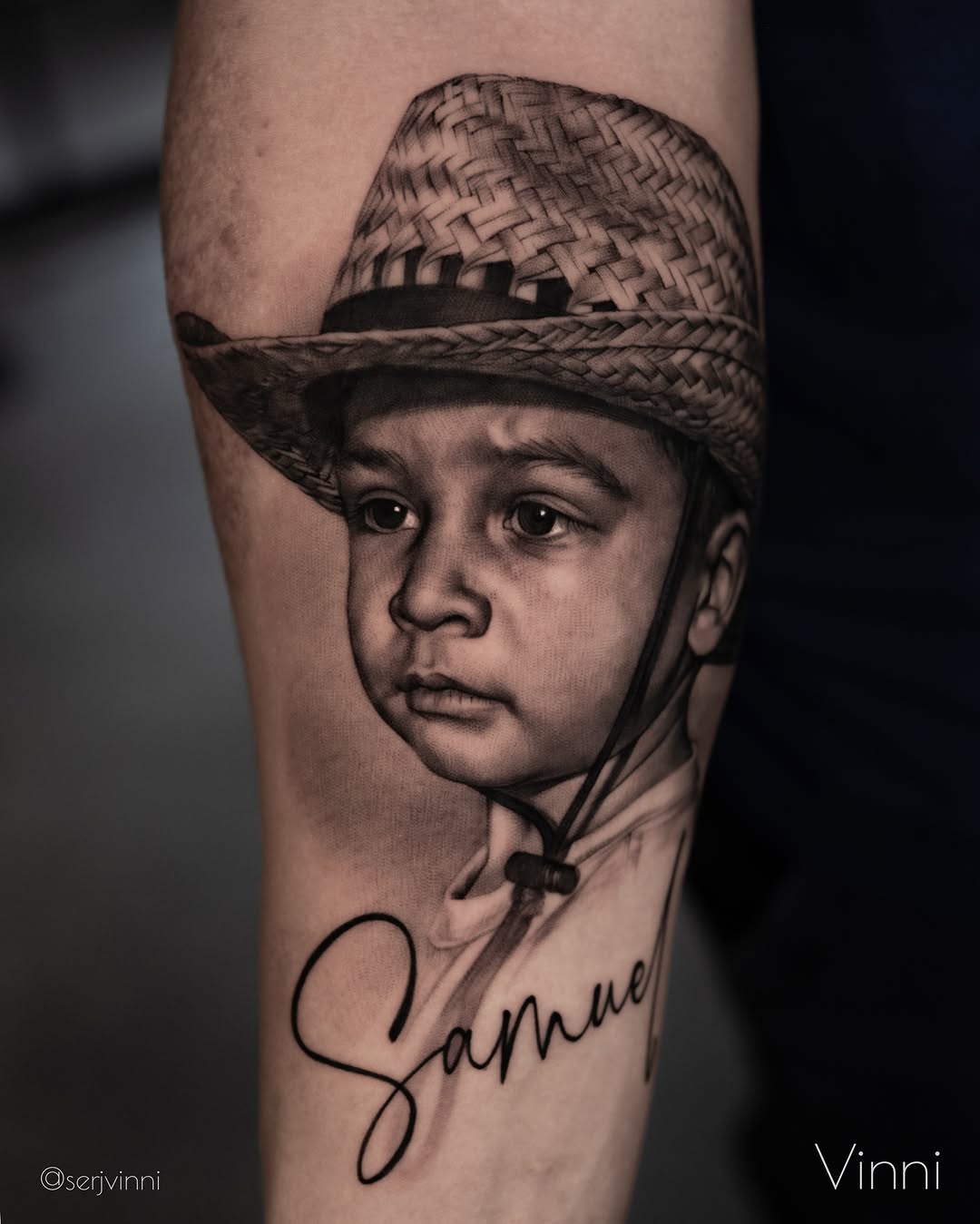 Tattoo by @serjvinni — realism, lettering_script