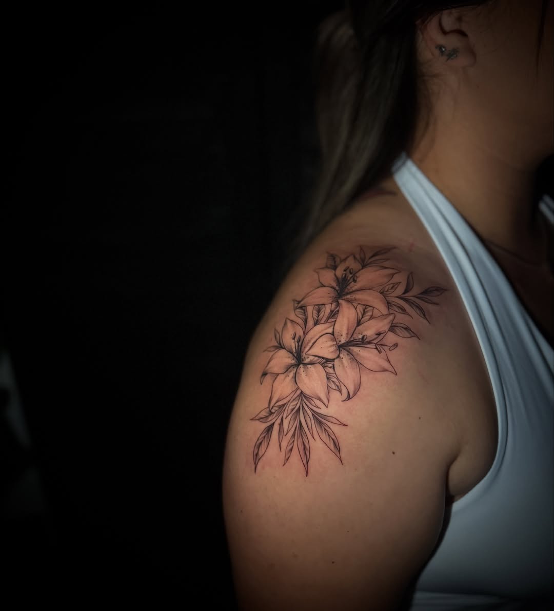 Tattoo by @sad_girl_tattoos — fine_line, black_and_grey