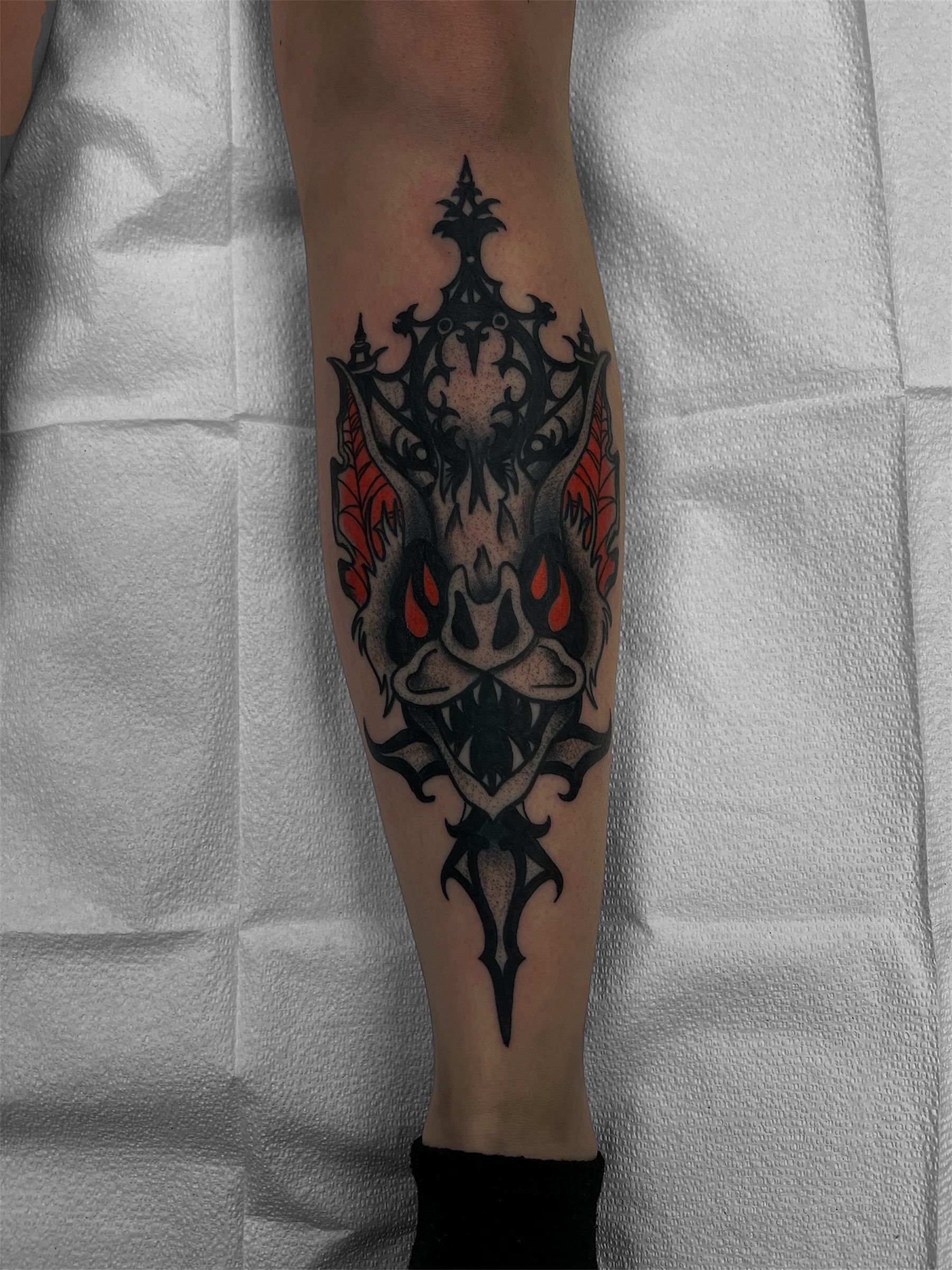 Tattoo by @brittanygoff_tattoos — dark_realism, tribal