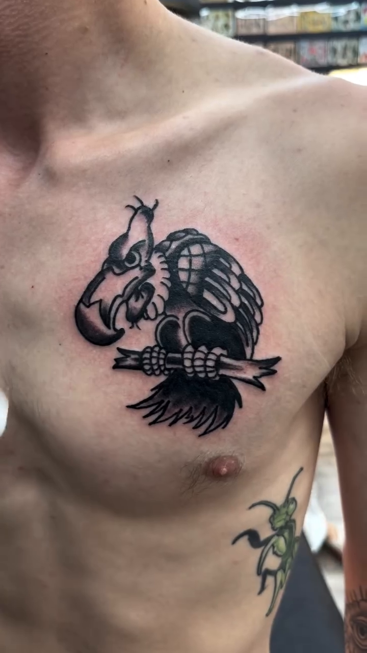 Tattoo by @markjtatts — blackwork