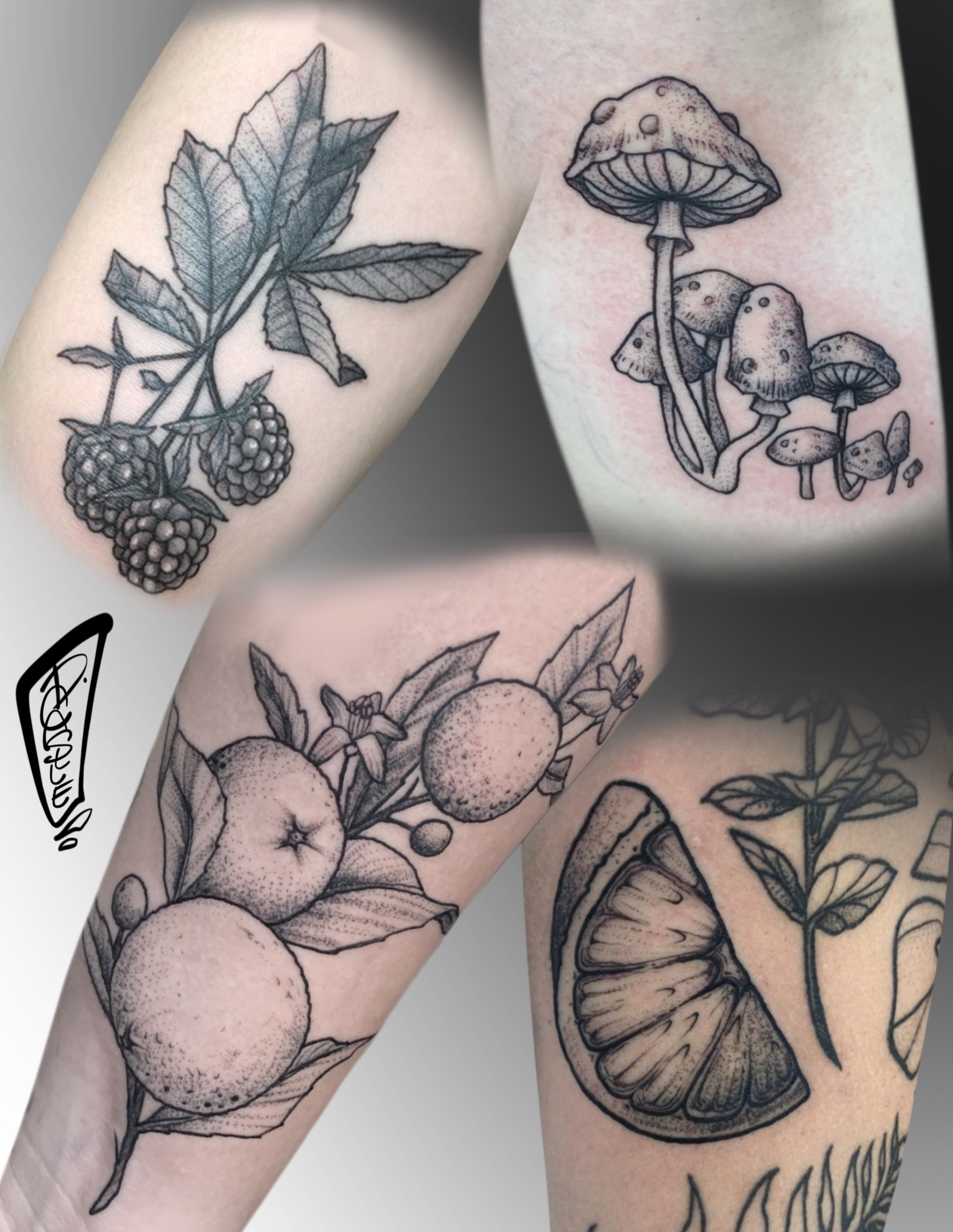 Tattoo by @d.castle.draws — dotwork, black_and_grey