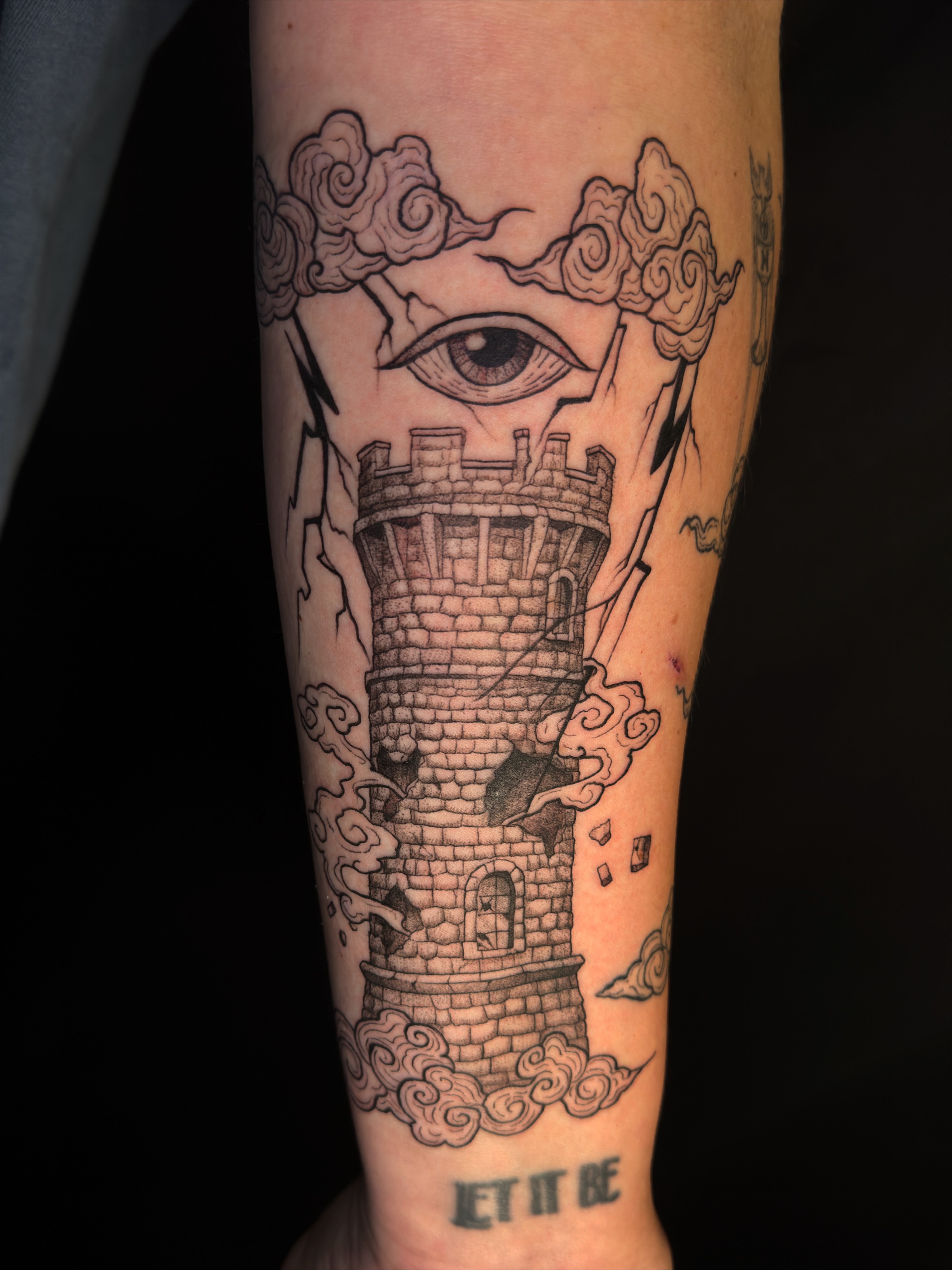 Tattoo by @huestatts — black_and_grey, realism
