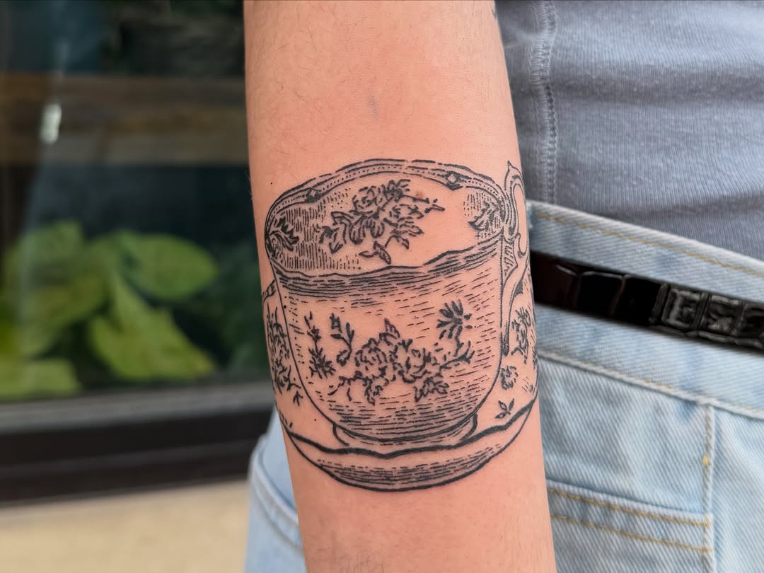 Tattoo by @divinearcaneart — black_and_grey, illustrative