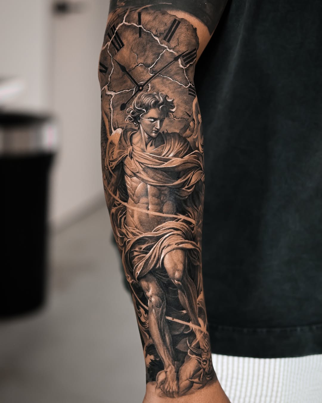 Tattoo by @tattooist_reset β realism, black_and_grey