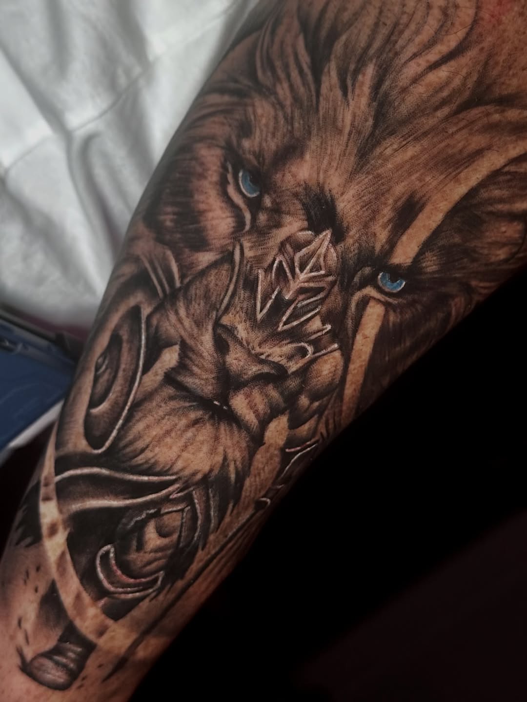 Tattoo by @tinys.tattoos — realism, black_and_grey