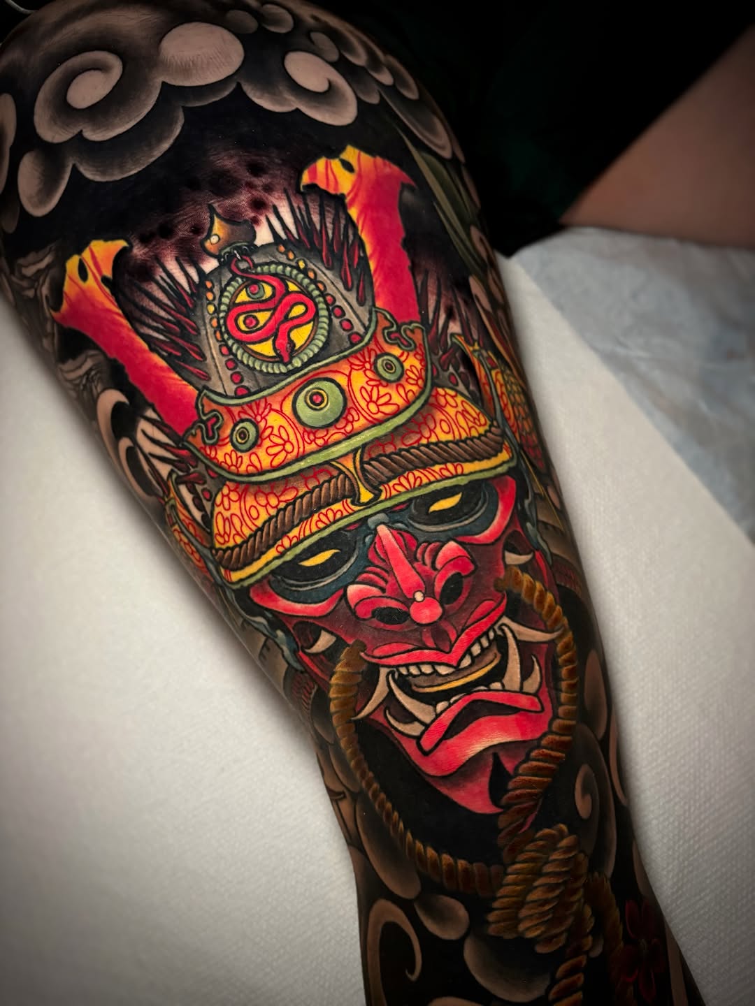 Tattoo by @jeffsaunderstattoo β japanese_irezumi, black_and_grey