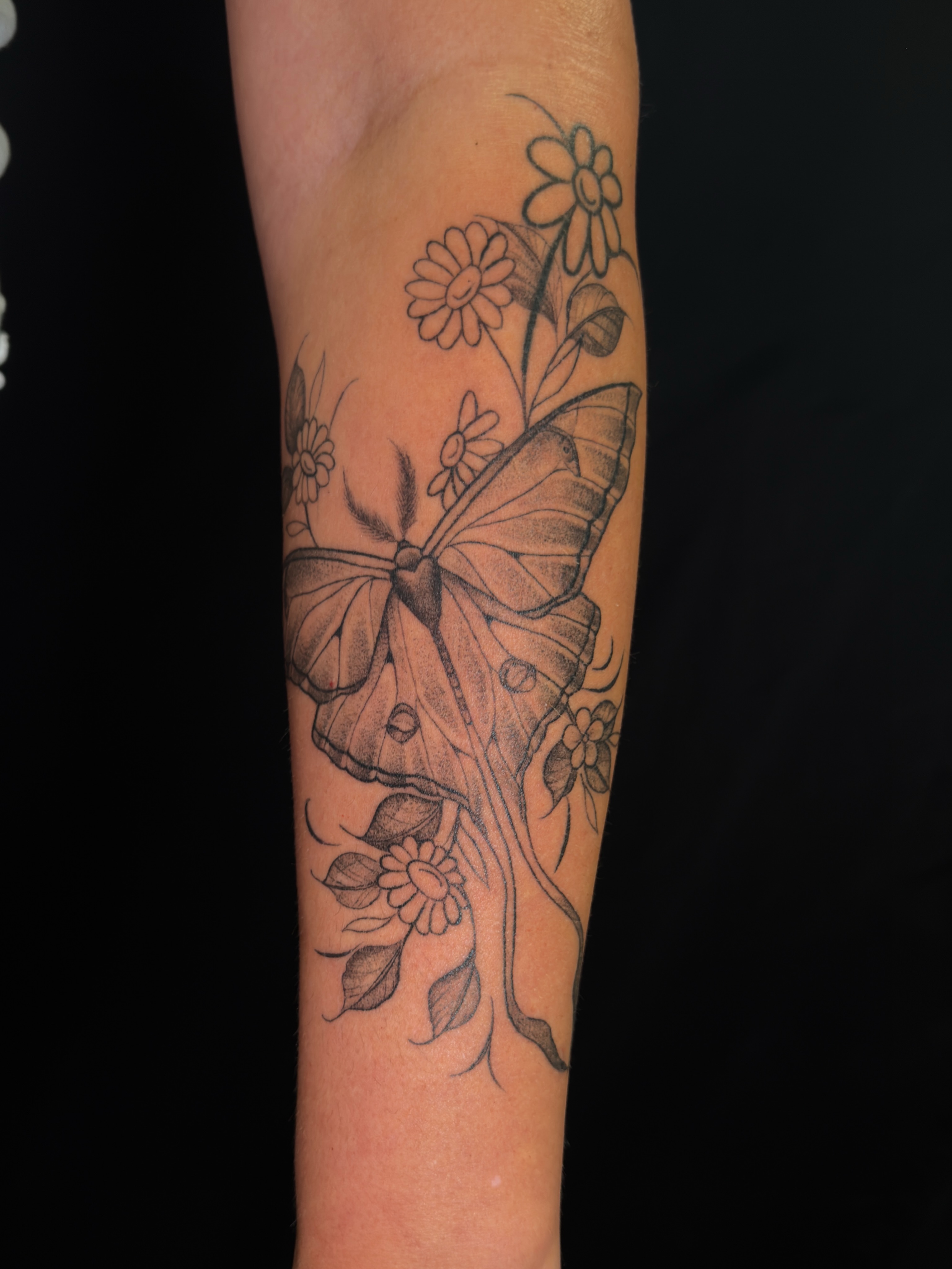 Tattoo by @huestatts — black_and_grey