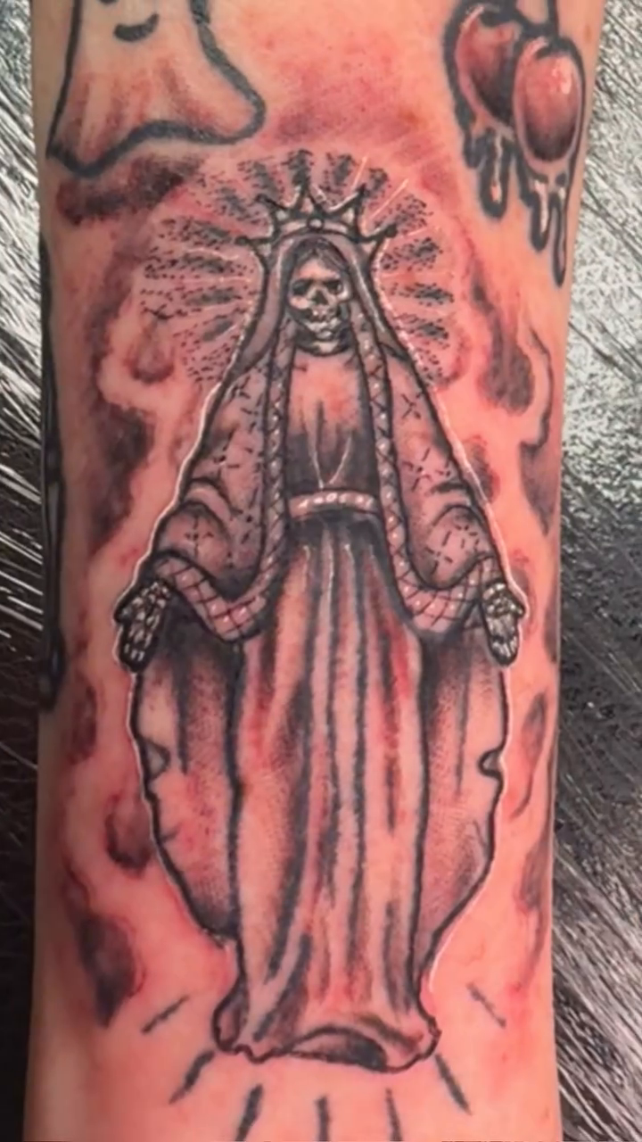 Tattoo by @fredrick_tigerman — black_and_grey, dark_realism