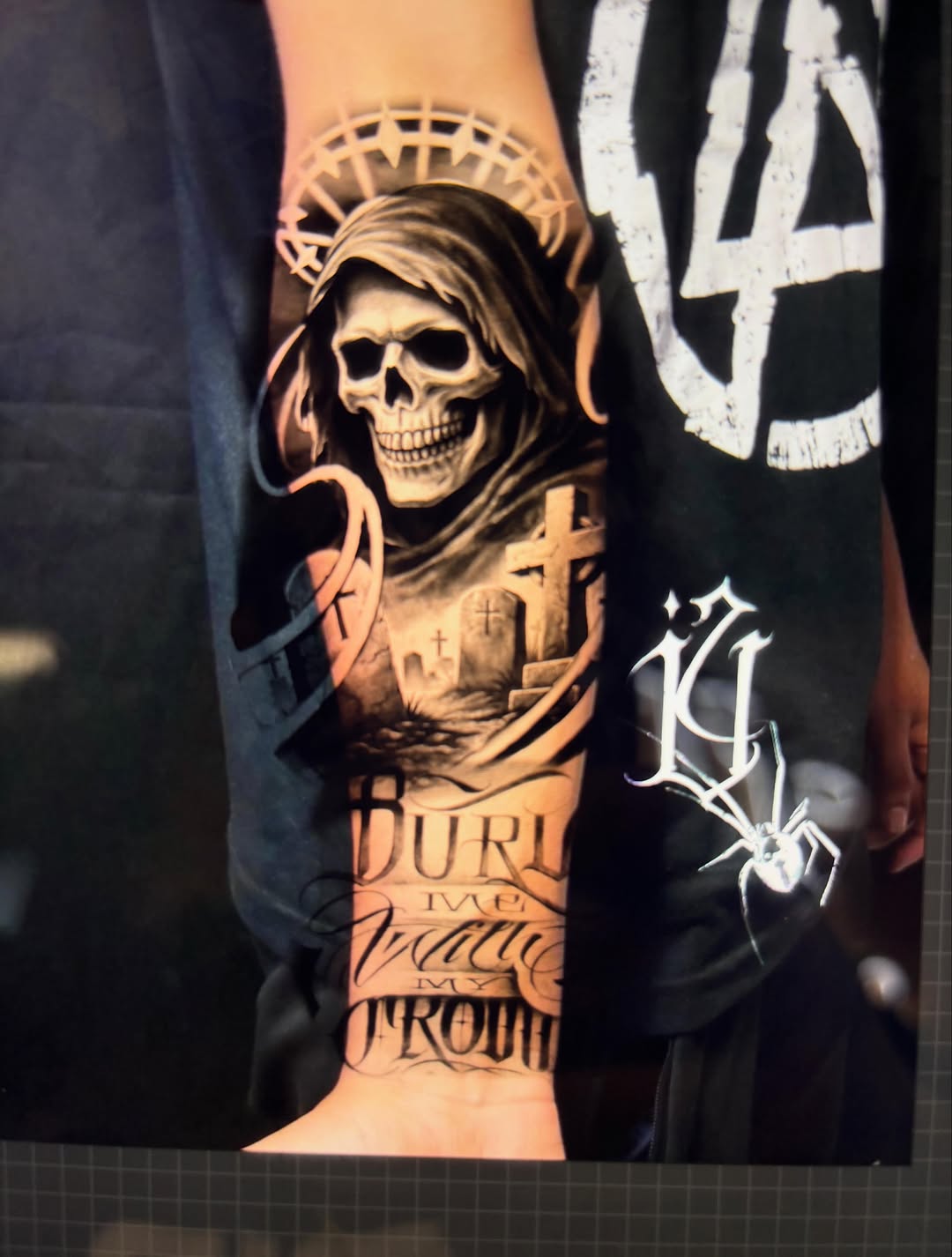 Tattoo by @tattsbyjefe β realism, lettering_script