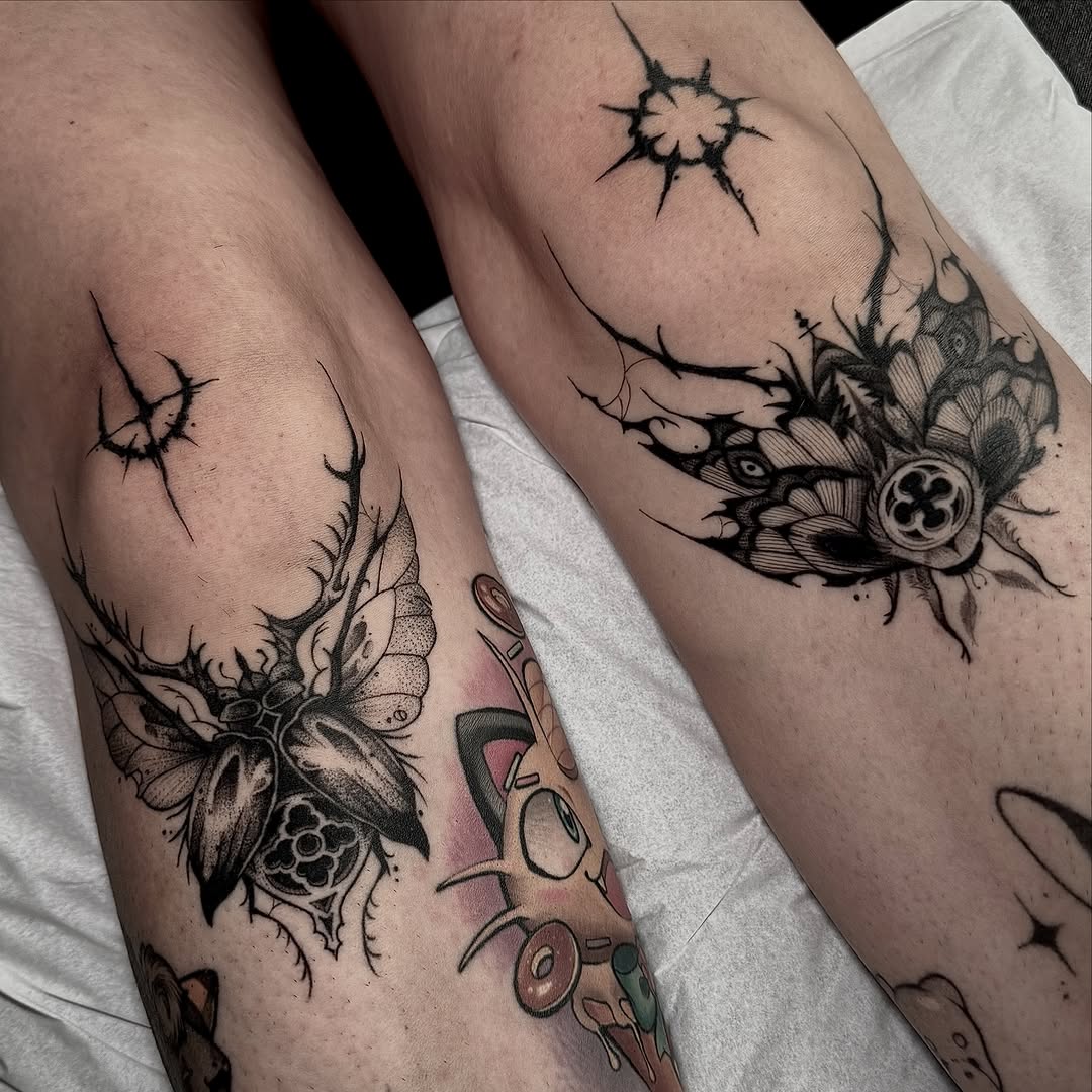 Tattoo by @mochitats — blackwork, dark_realism