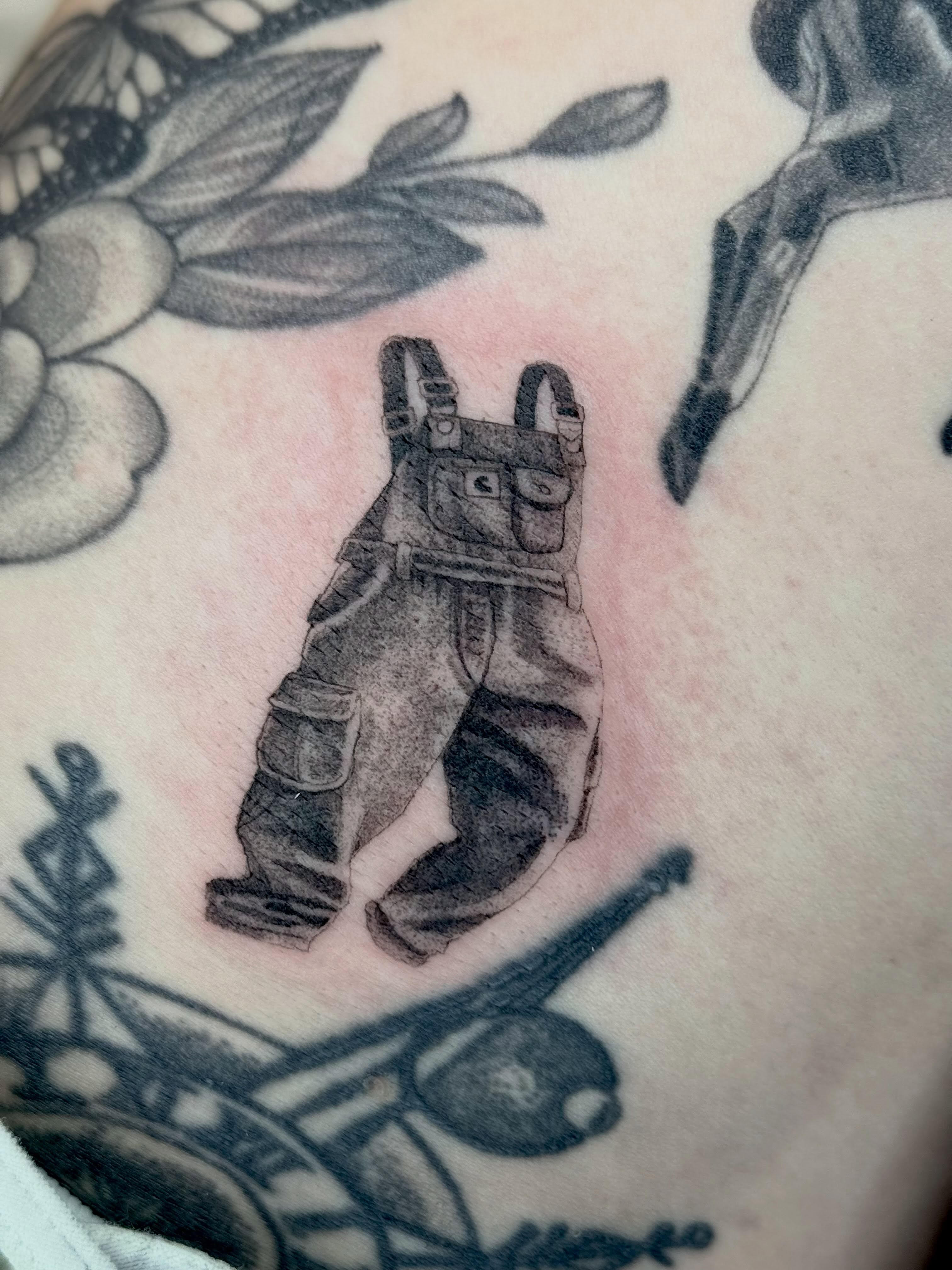 Tattoo by @emkriegart — black_and_grey