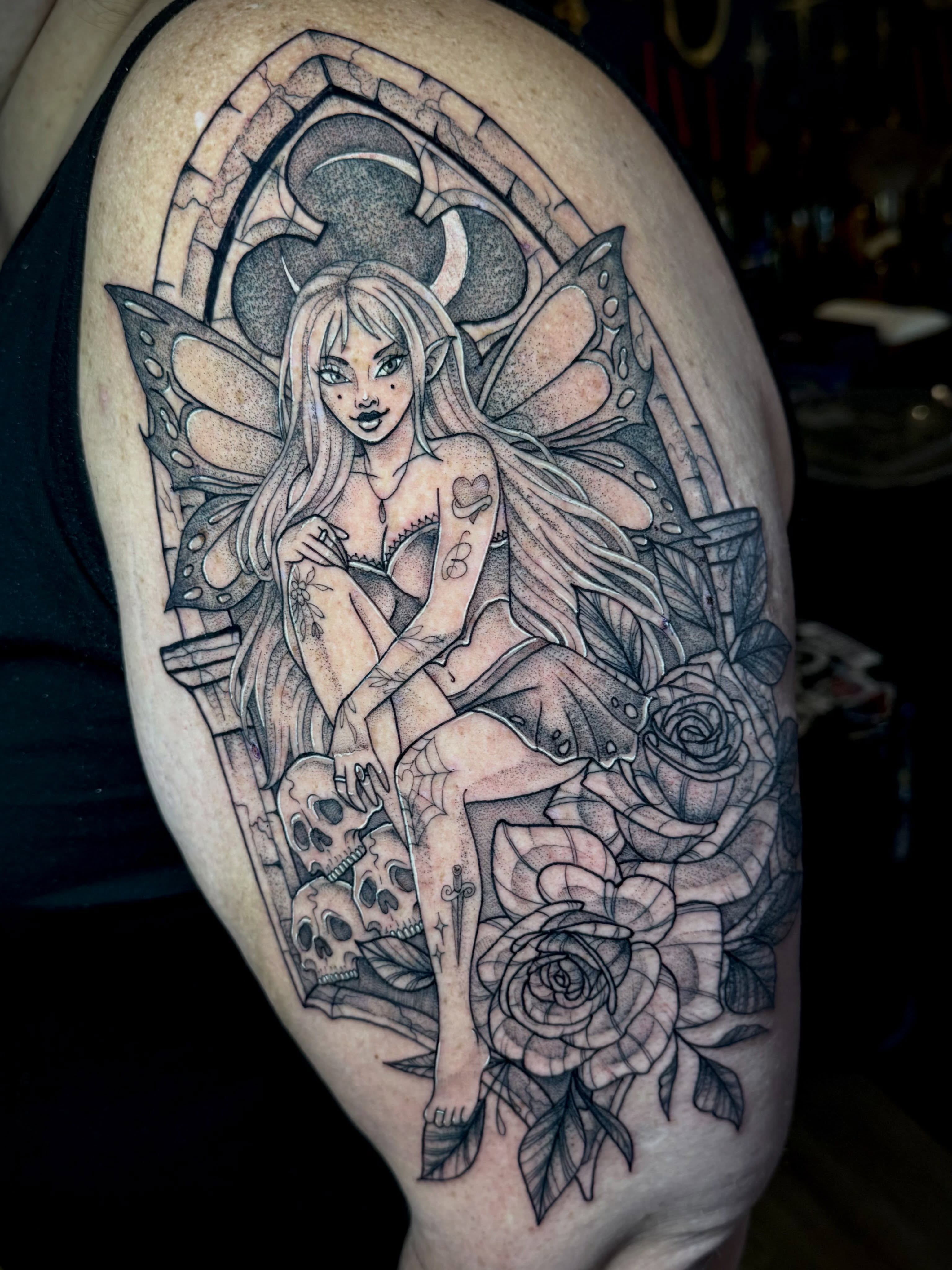 Tattoo by @uncommoncreature — black_and_grey, realism