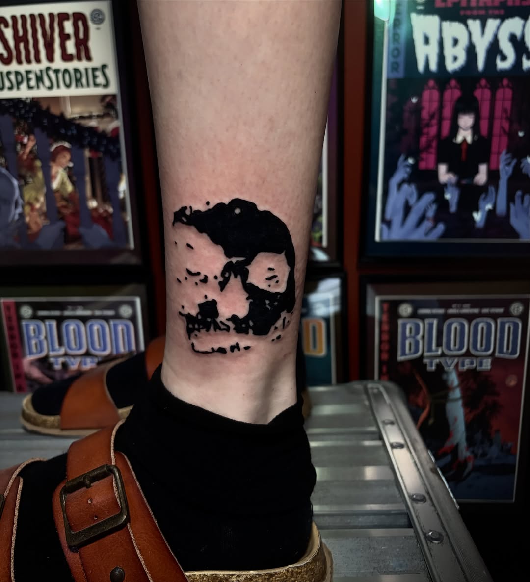 Tattoo by @rottenronnietattoos — black_and_grey