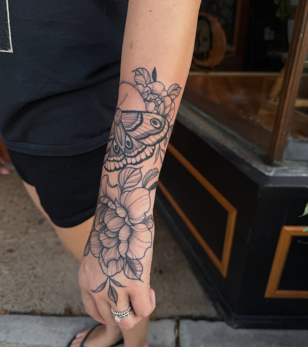 Tattoo by @allisonirvintattoo — fine_line, black_and_grey