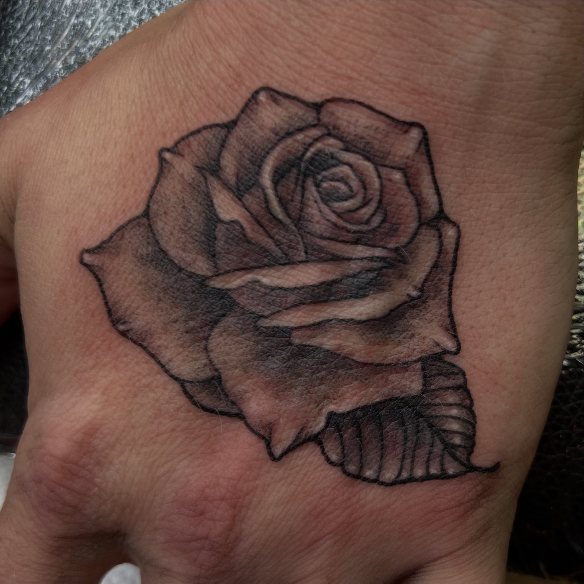 Tattoo by @stabbykitten — black_and_grey