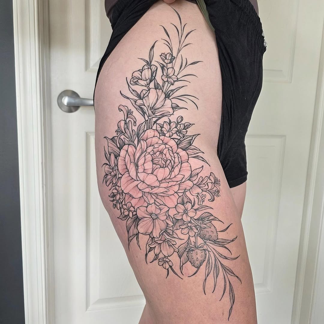 Tattoo by @letdanipokeyou — fine_line, black_and_grey