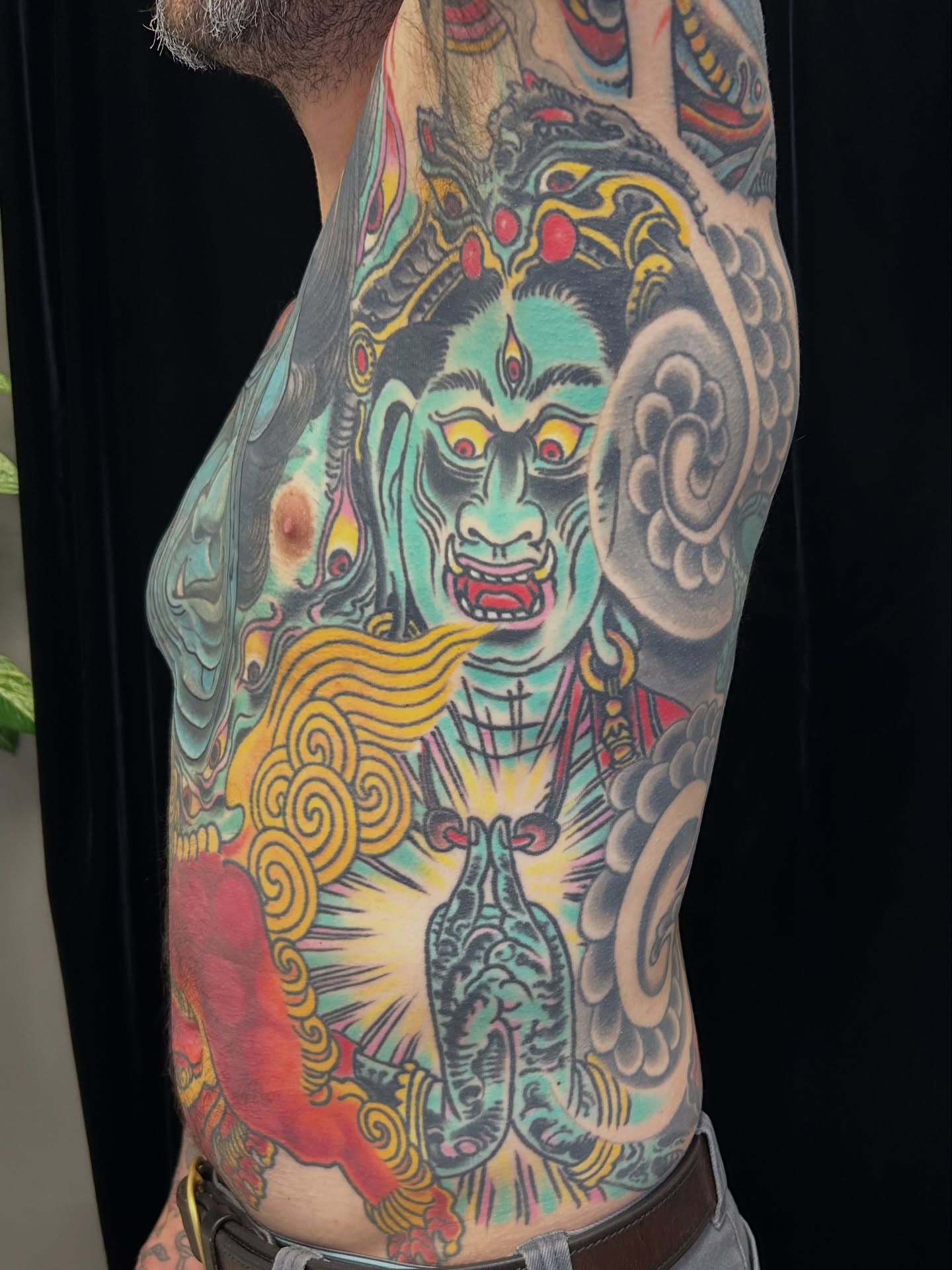 Tattoo by @annettelarulez — japanese_irezumi, black_and_grey