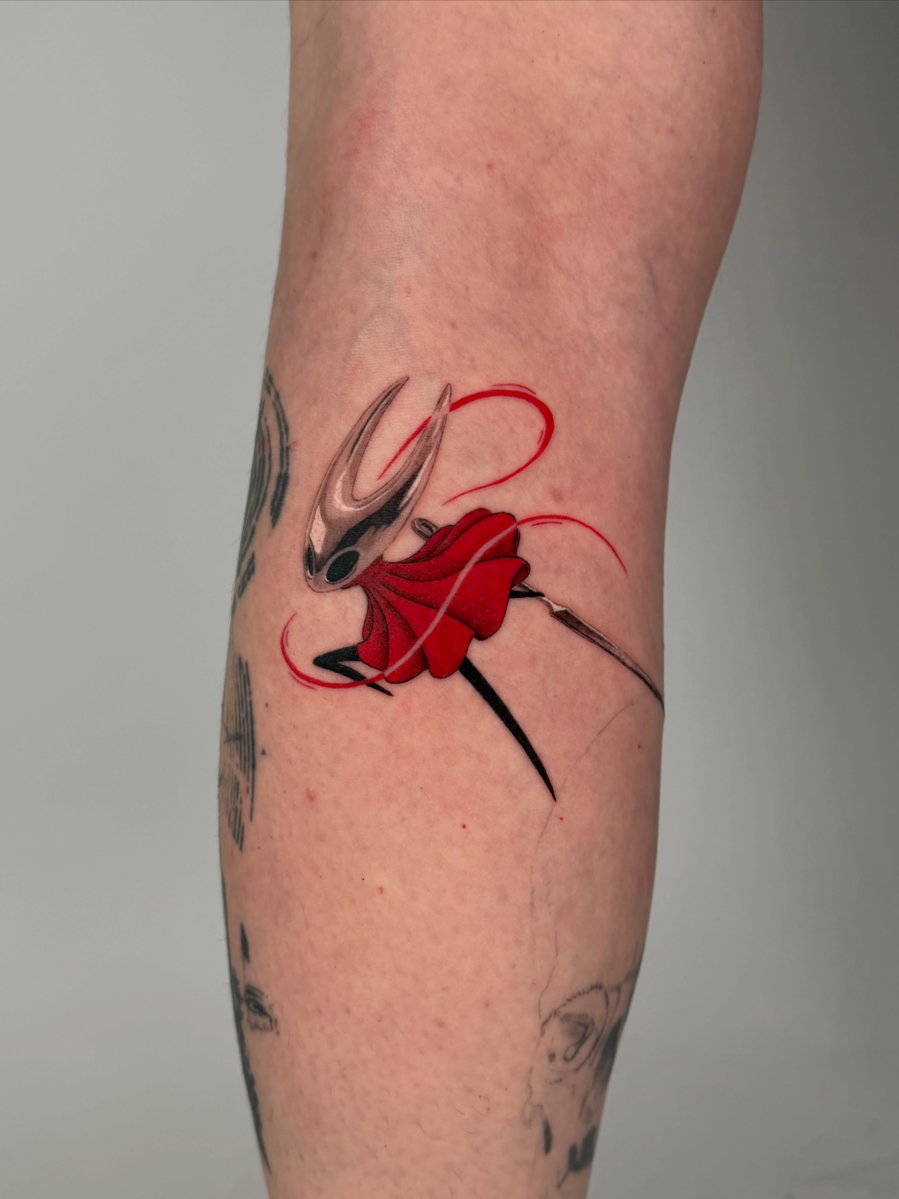 Demon dotwork tattoo on the forearm by Jerm Lewis