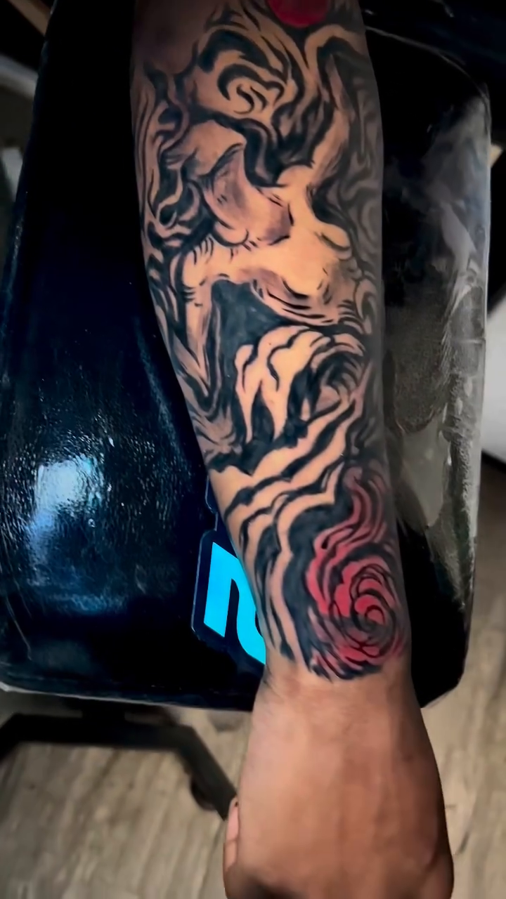 Tattoo by @gustattz_ — japanese_irezumi, black_and_grey
