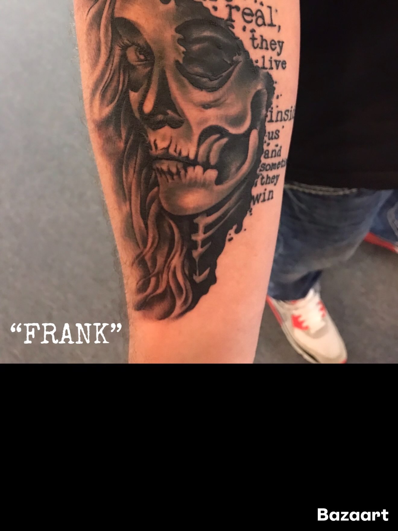 Frank realism tattoo on the forearm by Frank Gomez 🎨