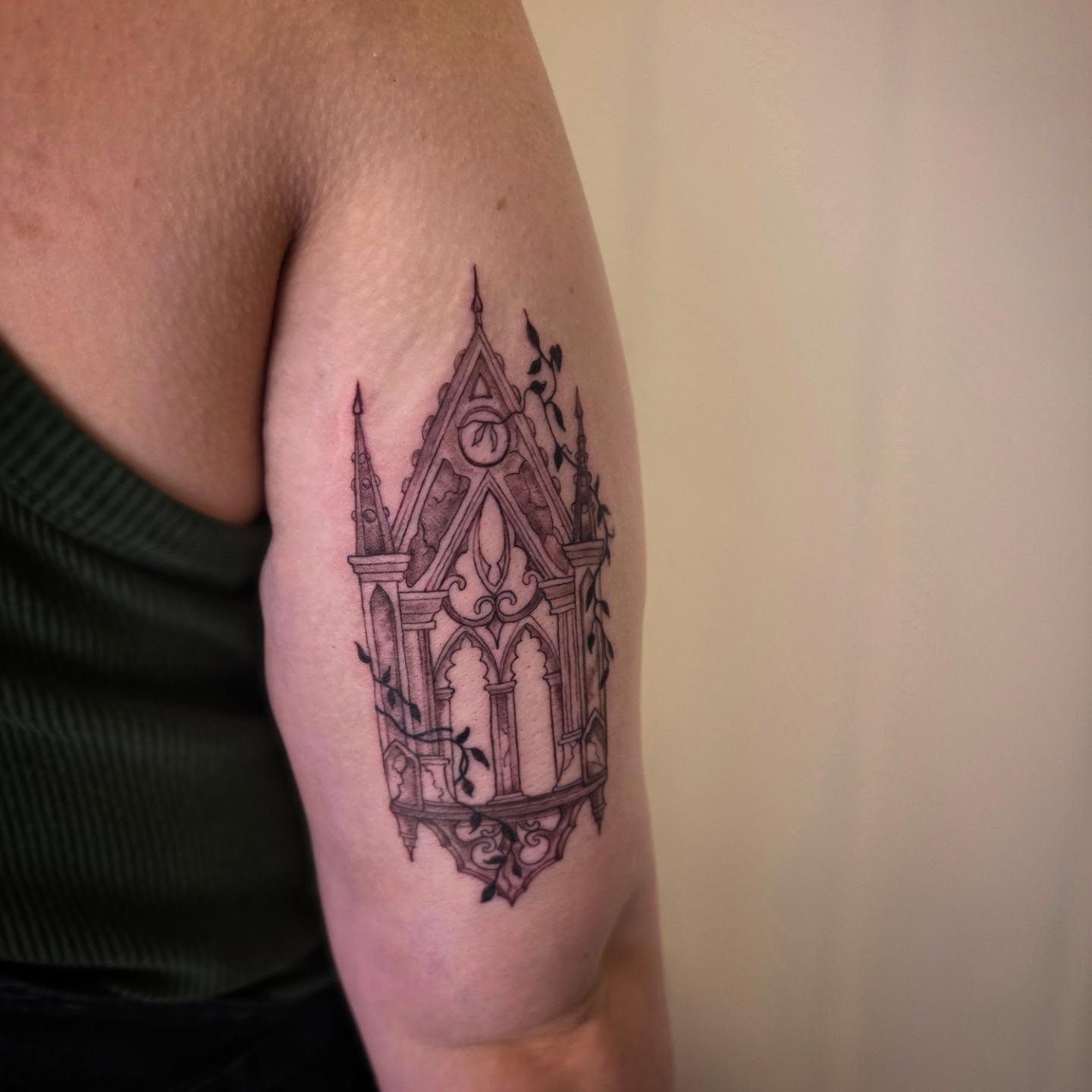 Tattoo by @ivy_inks — black_and_grey