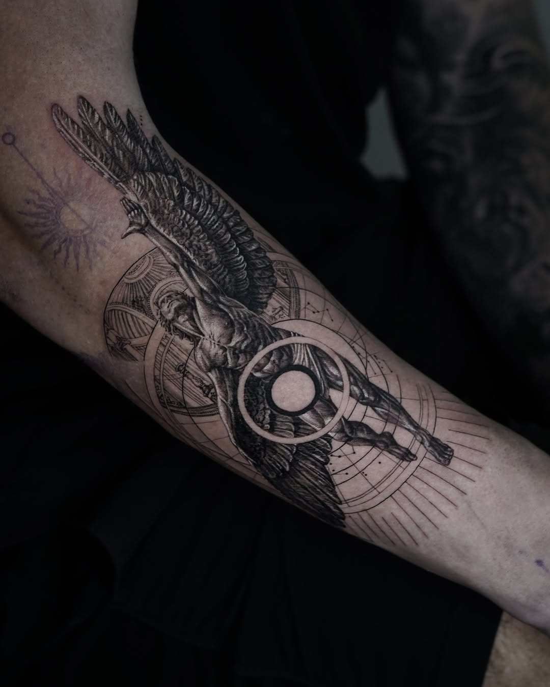 Tattoo by @the_devlintattoos — black_and_grey, geometric