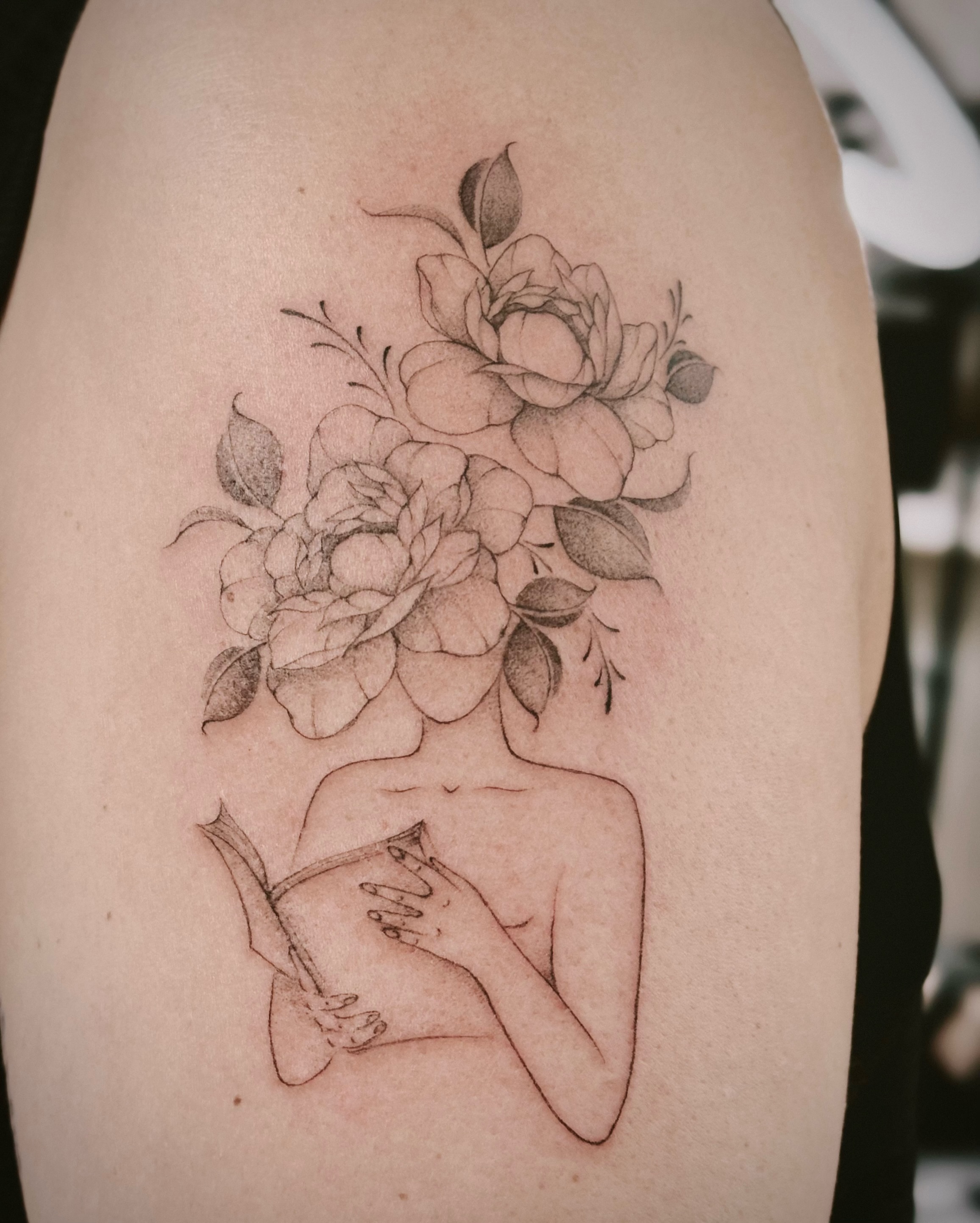 Tattoo by @blackpear_ink — black_and_grey, realism