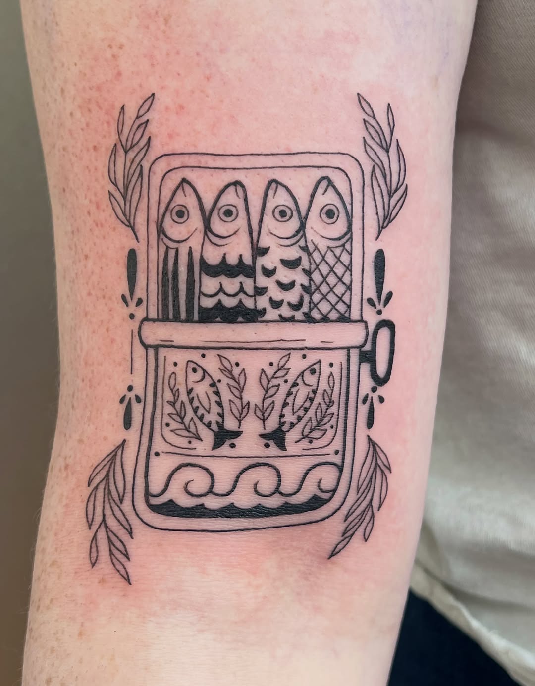 Tattoo by @beastlyflowers — blackwork, illustrative