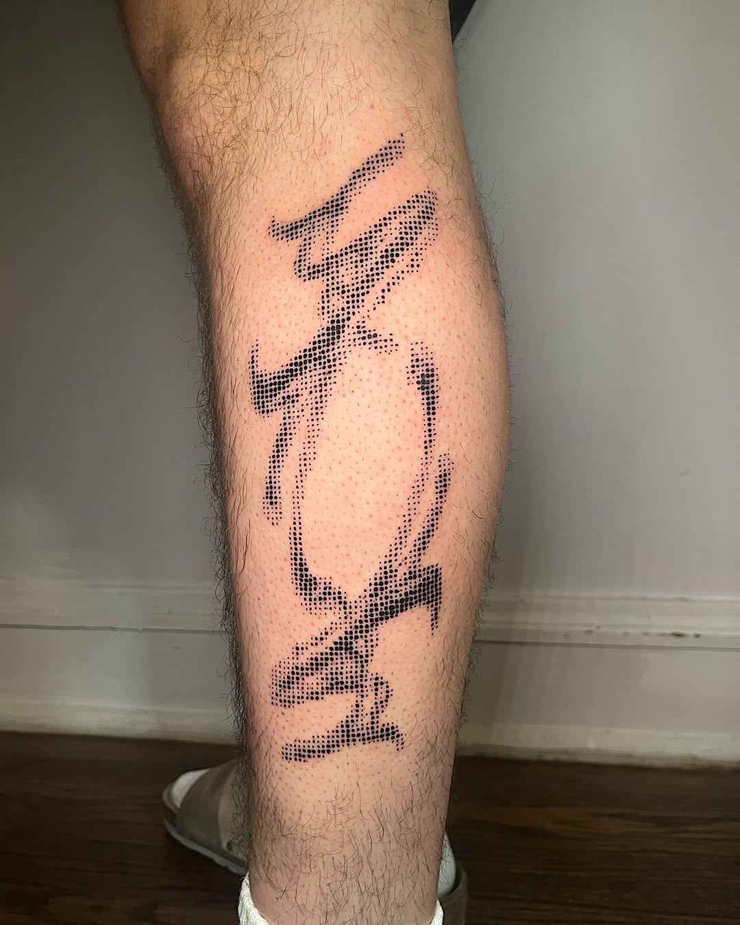 Tattoo by @sugarscab — dotwork, lettering_script
