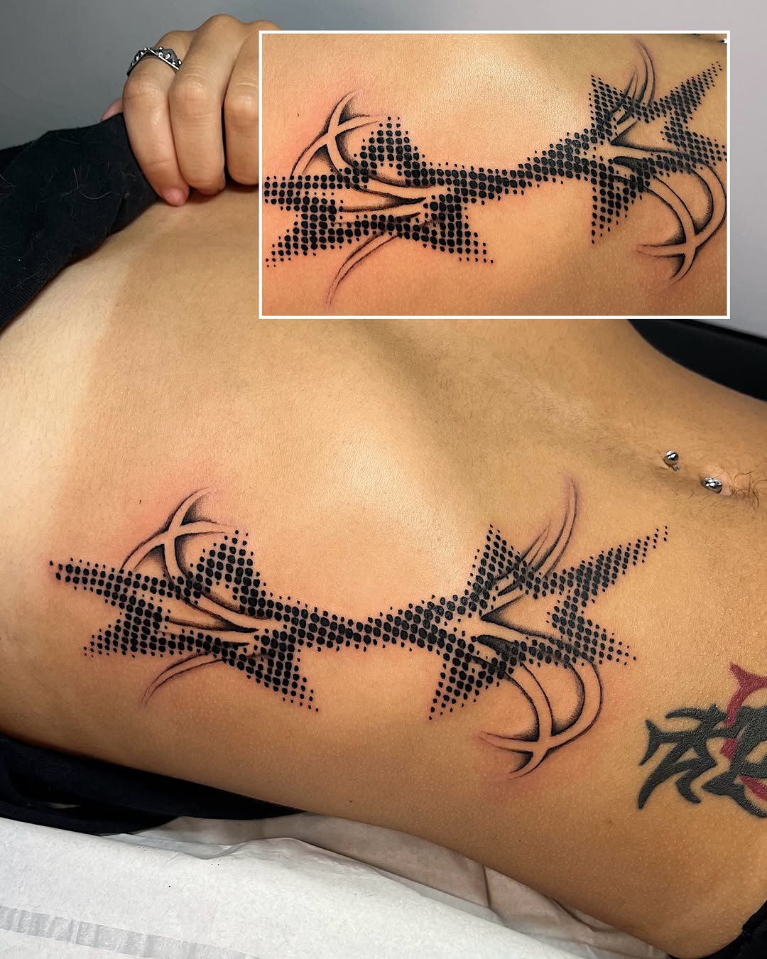 Tattoo by @sugarscab — dotwork, geometric