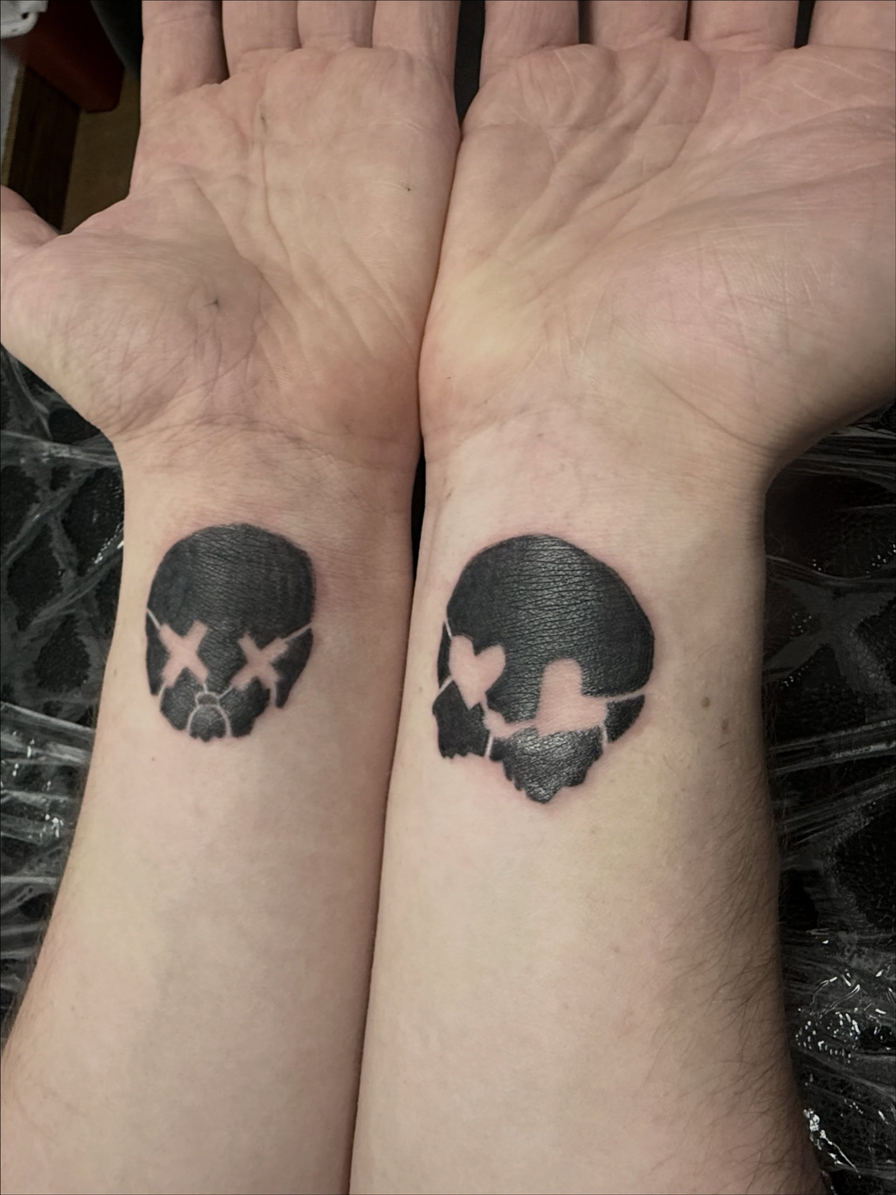 Skull black and grey tattoo on the forearm by Shay - Mandeville Tattoo Artist