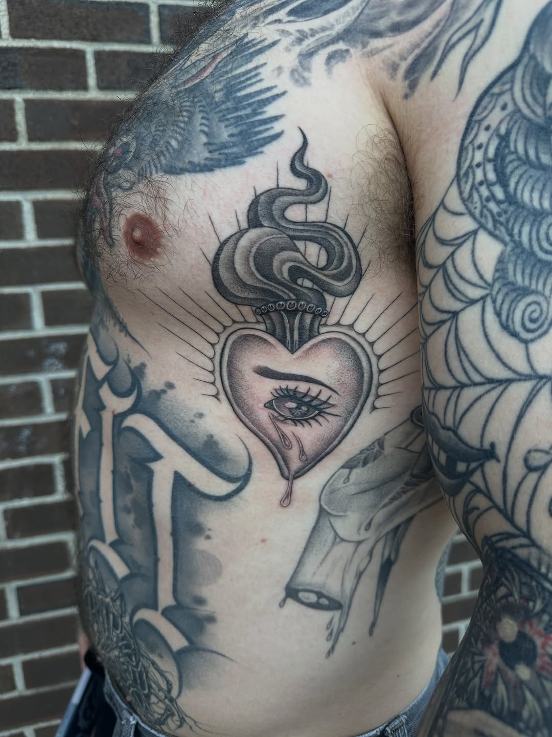Tattoo by @allhailtattoos_ — black_and_grey, realism